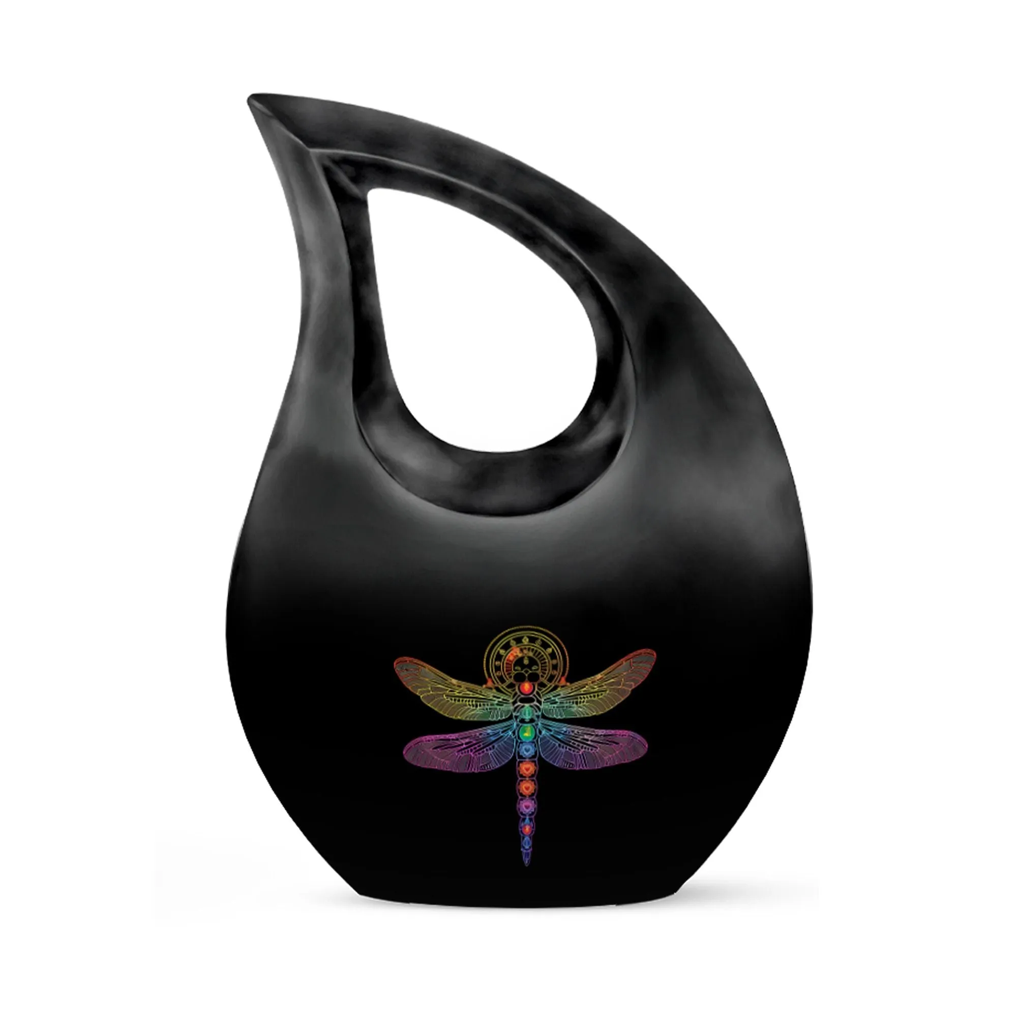 Cosmic Dragonfly Urn:  Medium Size Memorial Cremation Urn