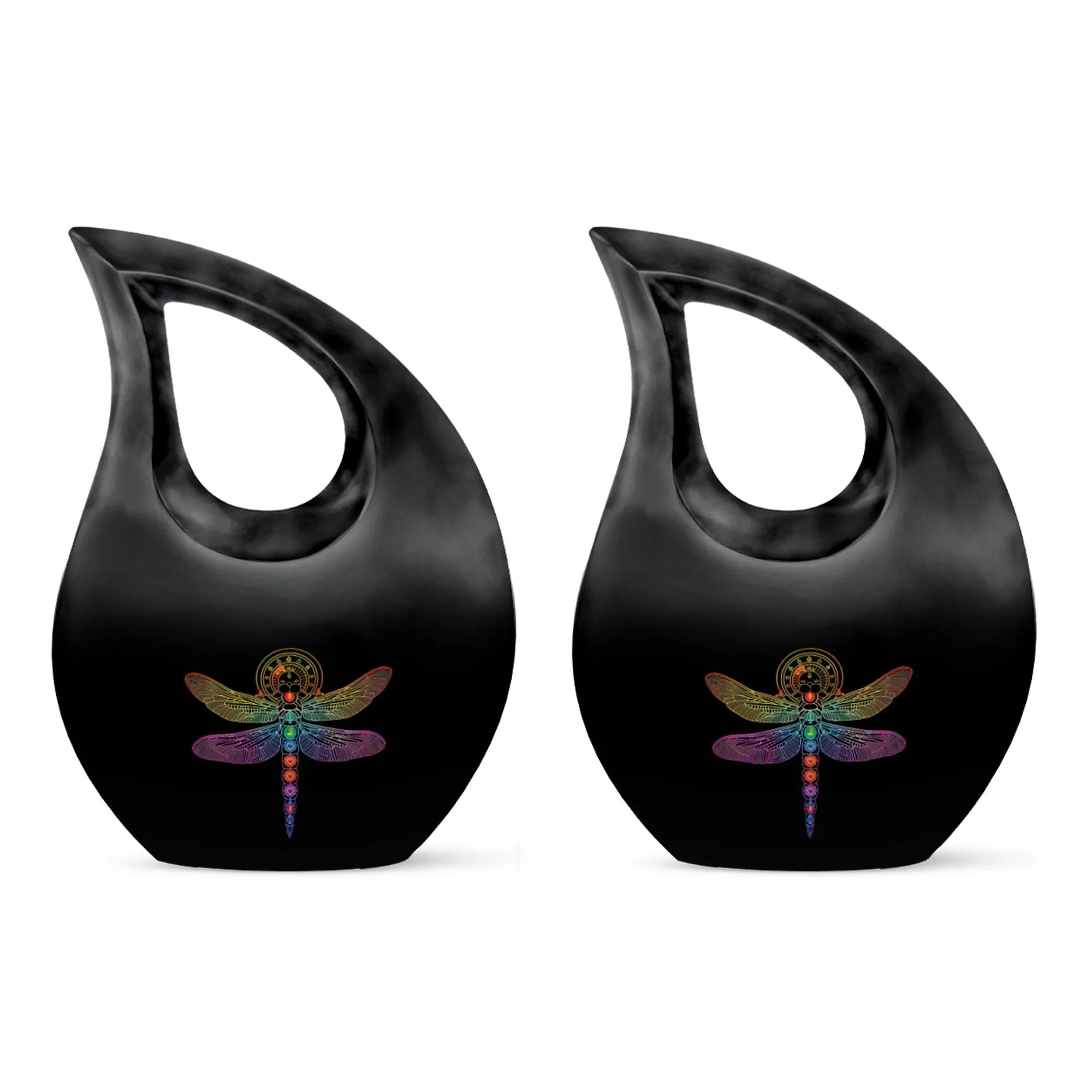 Cosmic Dragonfly Urn:  Medium Size Memorial Cremation Urn