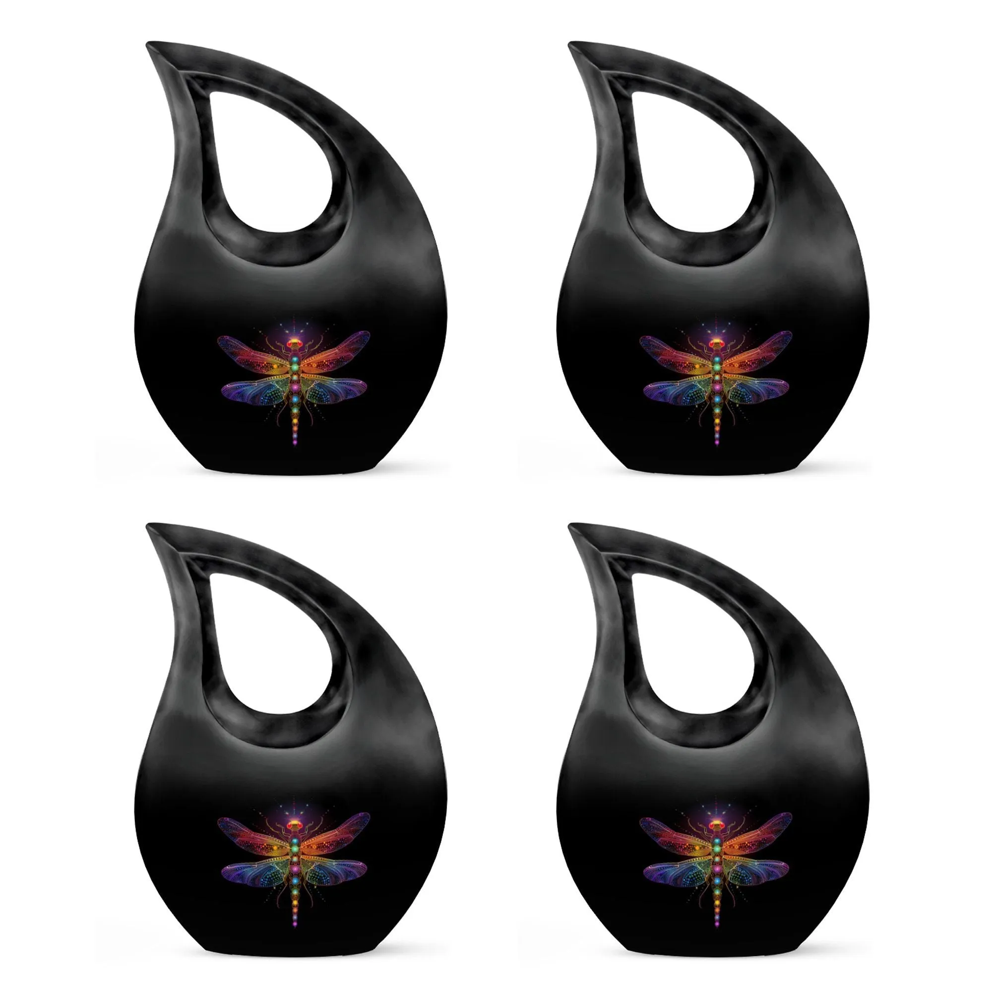 Cosmic Dragonfly Urn: Medium Size Memorial Cremation Urn