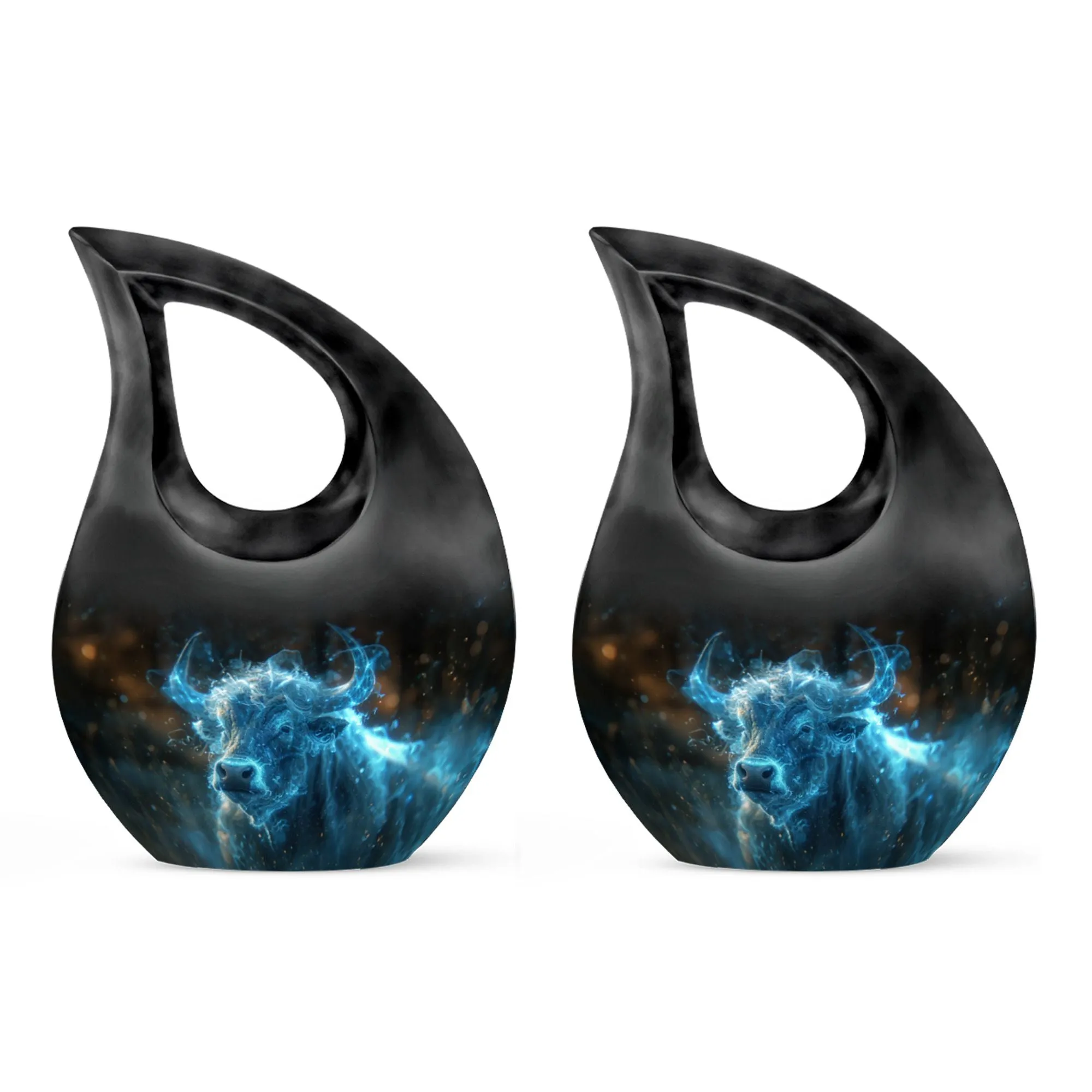 Cosmic Energy Bull Remembrance Urn: A Tranquil Repository