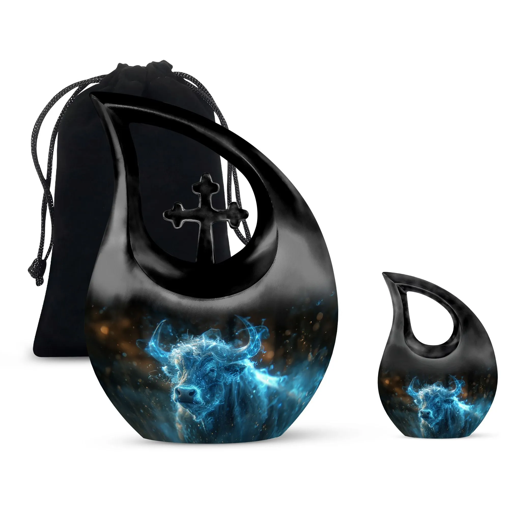 Cosmic Energy Bull Remembrance Urn: A Tranquil Repository