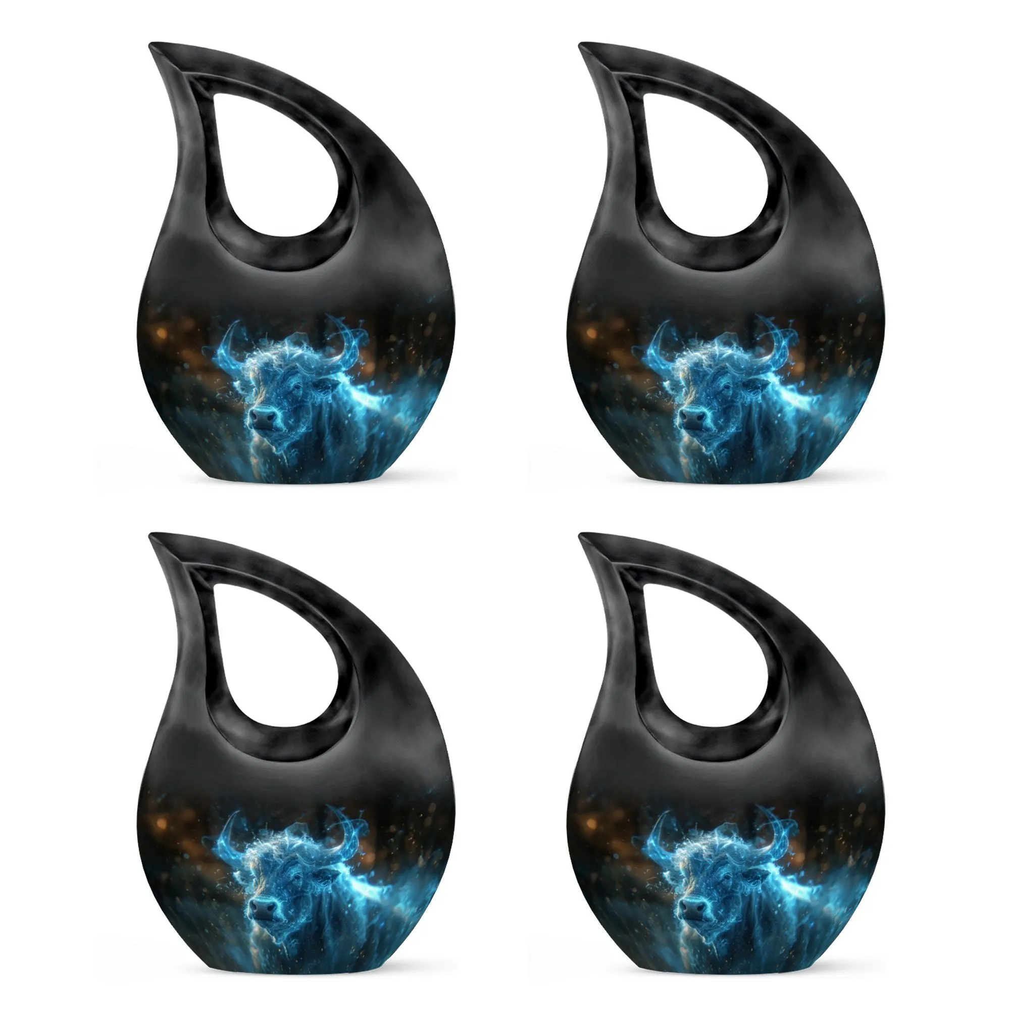 Cosmic Energy Bull Remembrance Urn: A Tranquil Repository