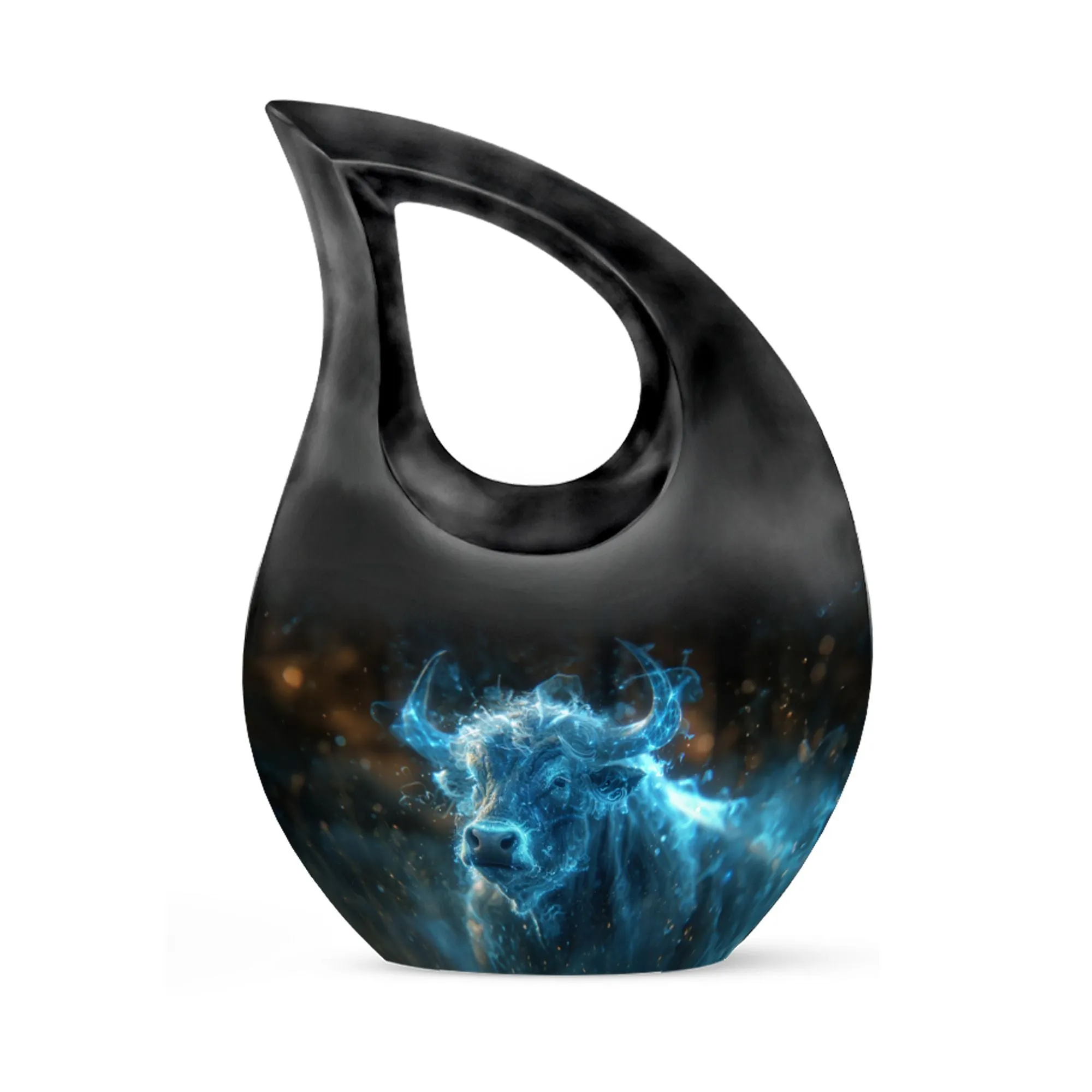 Cosmic Energy Bull Remembrance Urn: A Tranquil Repository