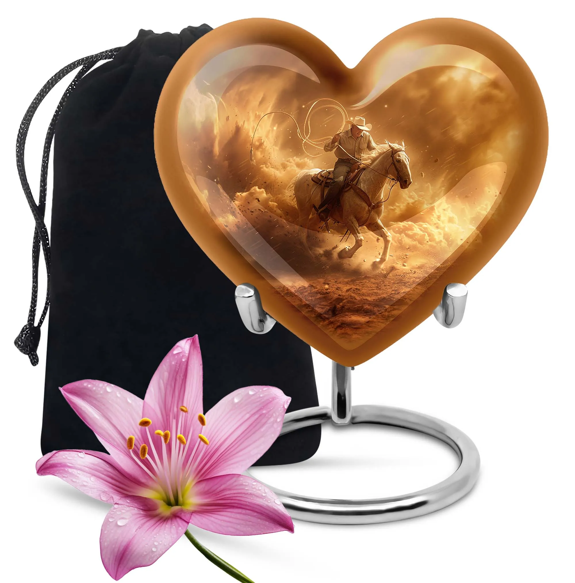 Cowboy Cremation Keepsakes For Ashes Memorial & Funeral Urn