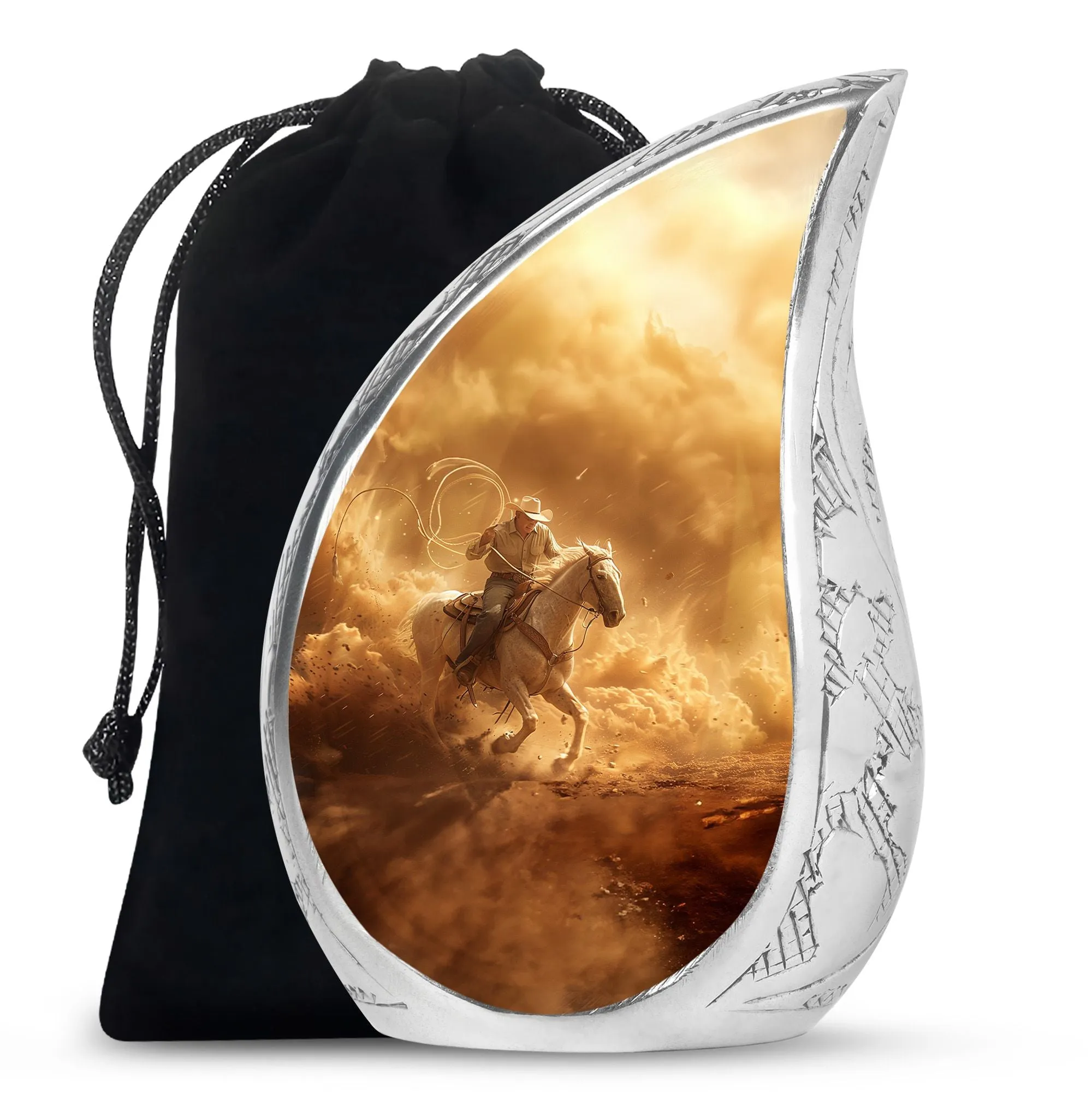 Cowboy Cremation Keepsakes For Ashes Memorial & Funeral Urn