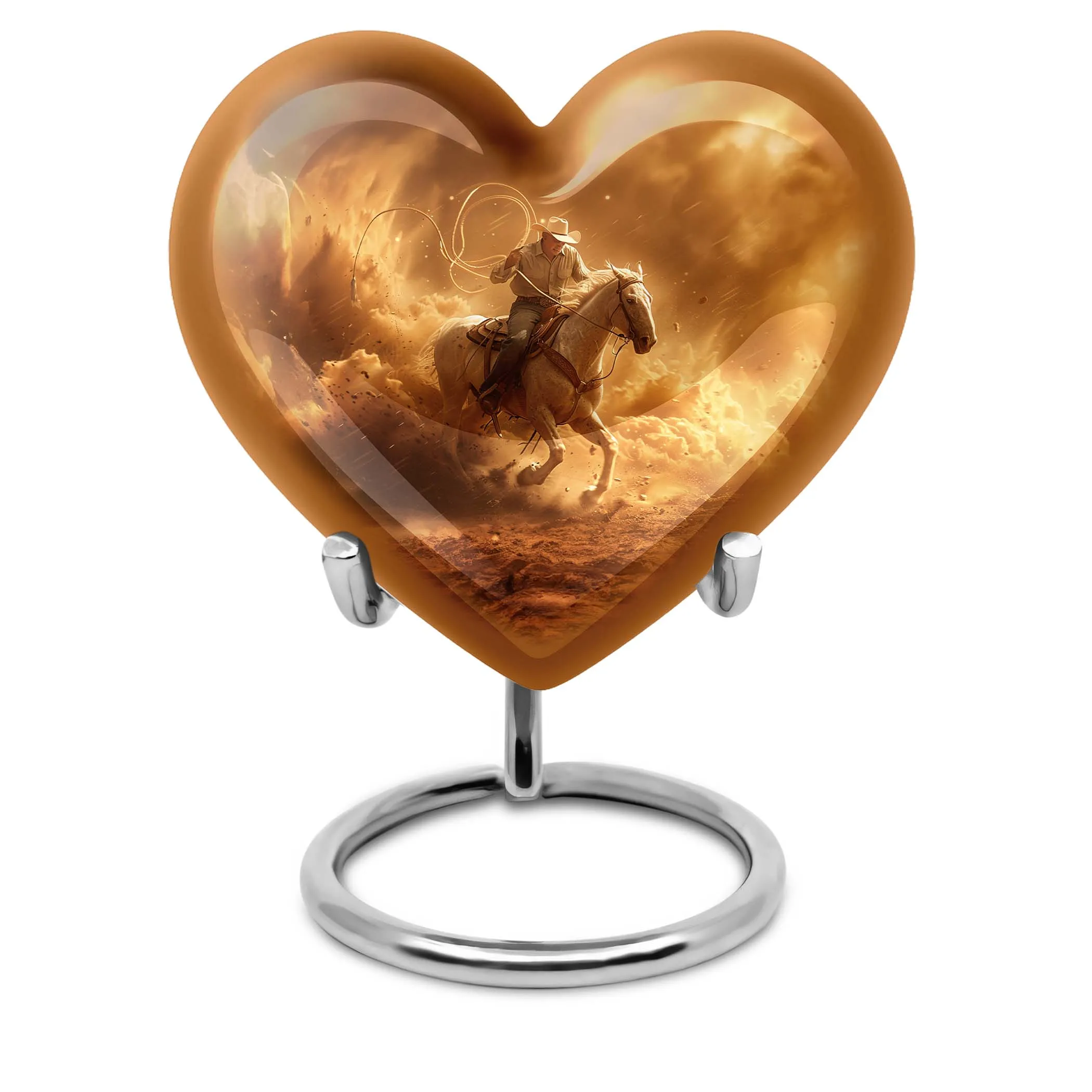 Cowboy Cremation Keepsakes For Ashes Memorial & Funeral Urn