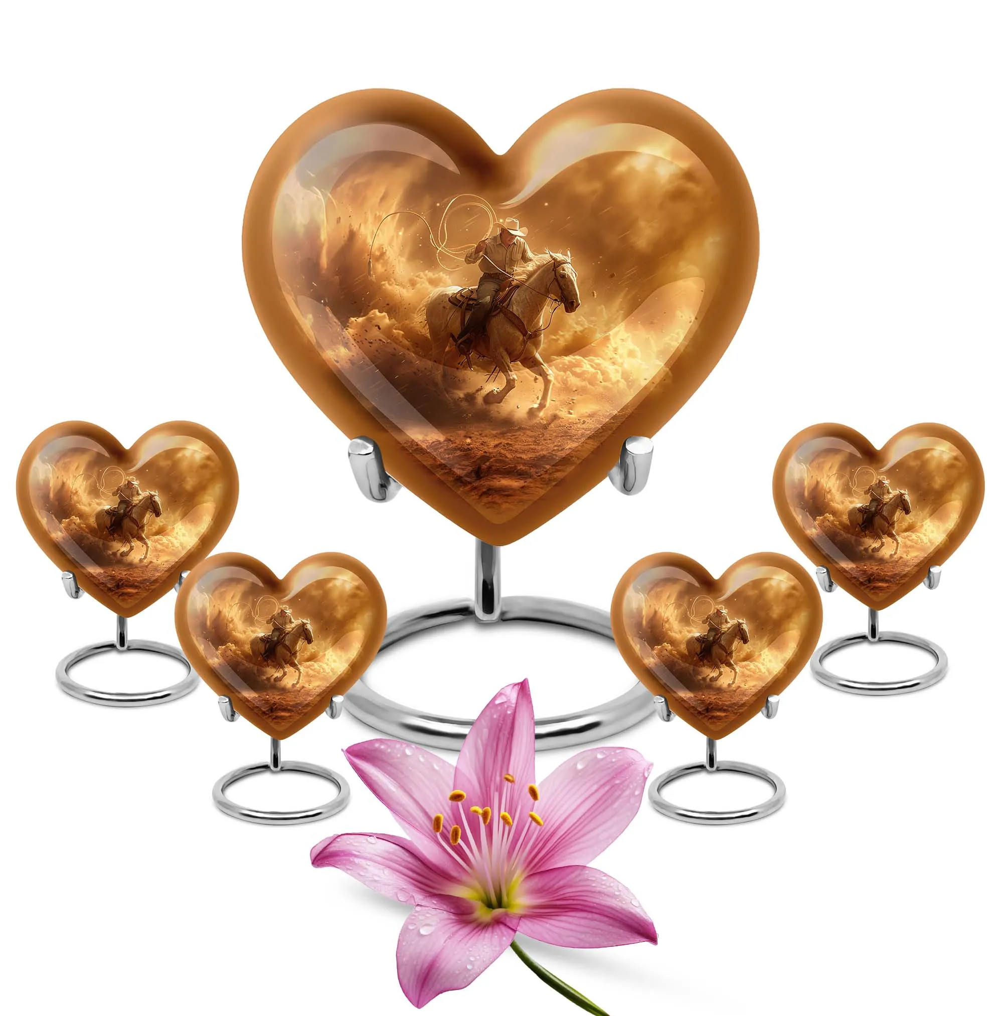 Cowboy Cremation Keepsakes For Ashes Memorial & Funeral Urn