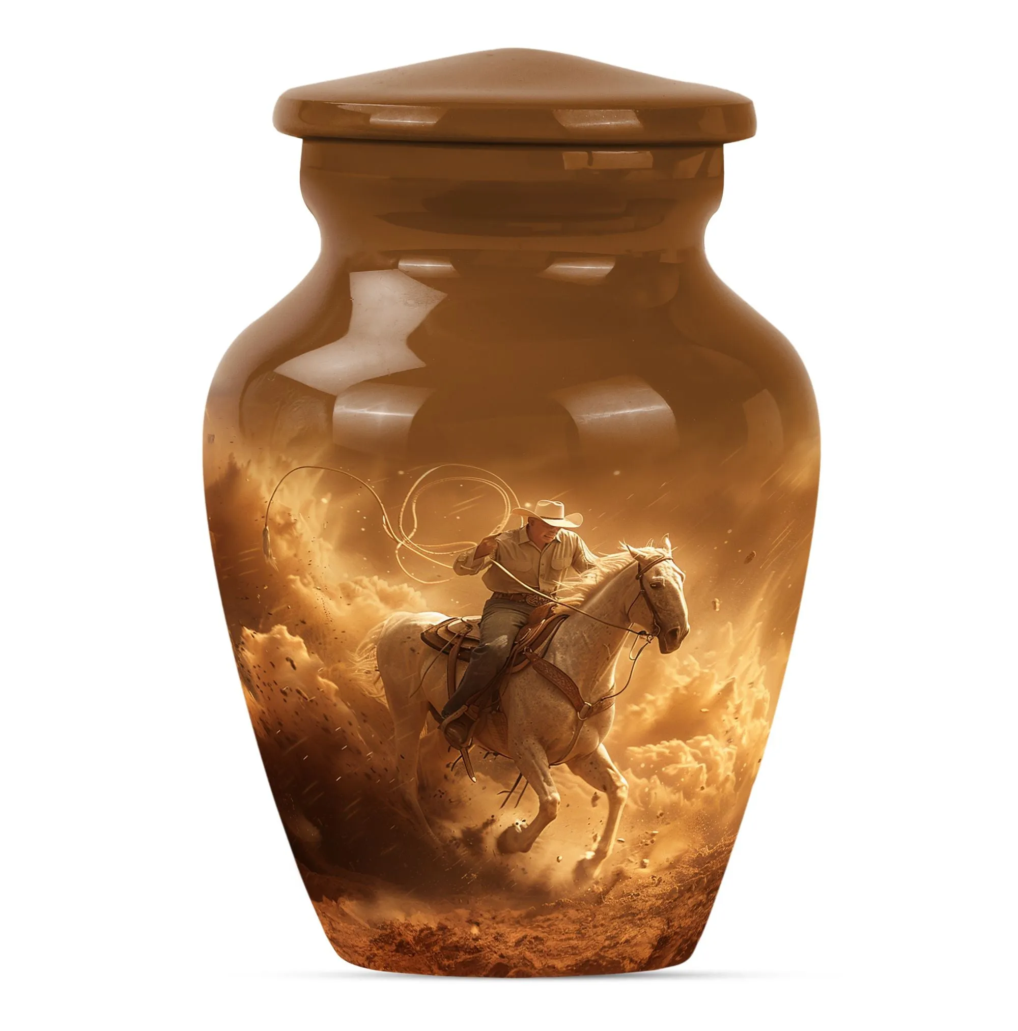 Cowboy Cremation Keepsakes For Ashes Memorial & Funeral Urn