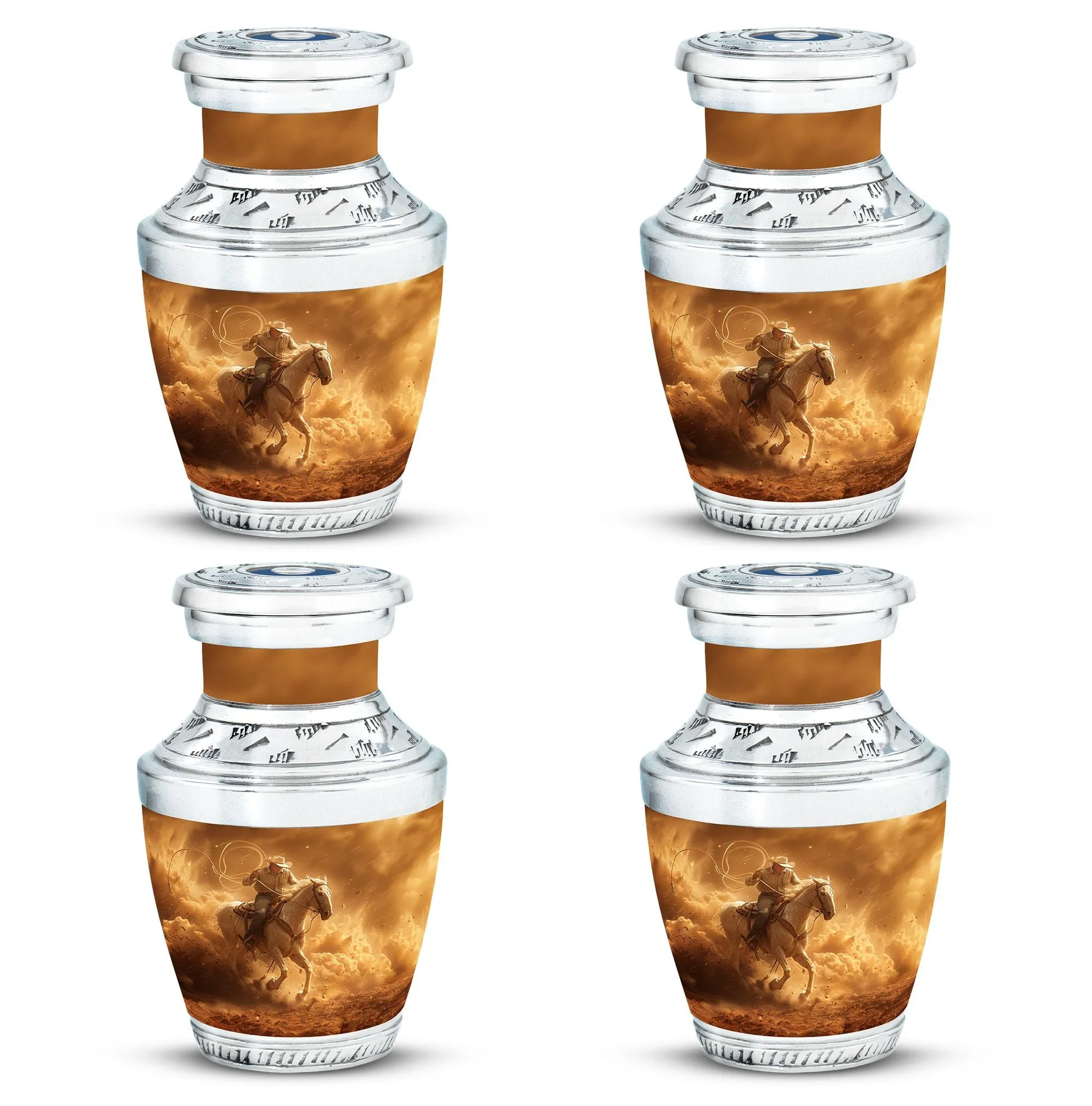 Cowboy Cremation Keepsakes For Ashes Memorial & Funeral Urn