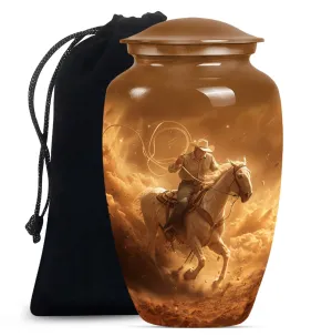 Cowboy Cremation Keepsakes For Ashes Memorial & Funeral Urn