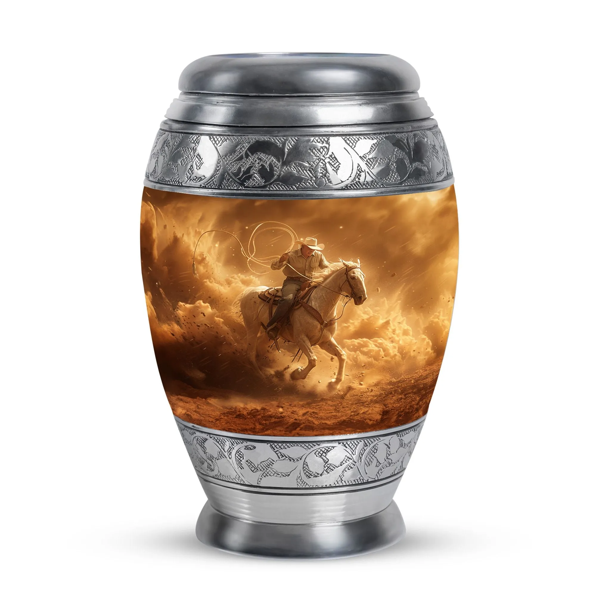 Cowboy Cremation Keepsakes For Ashes Memorial & Funeral Urn