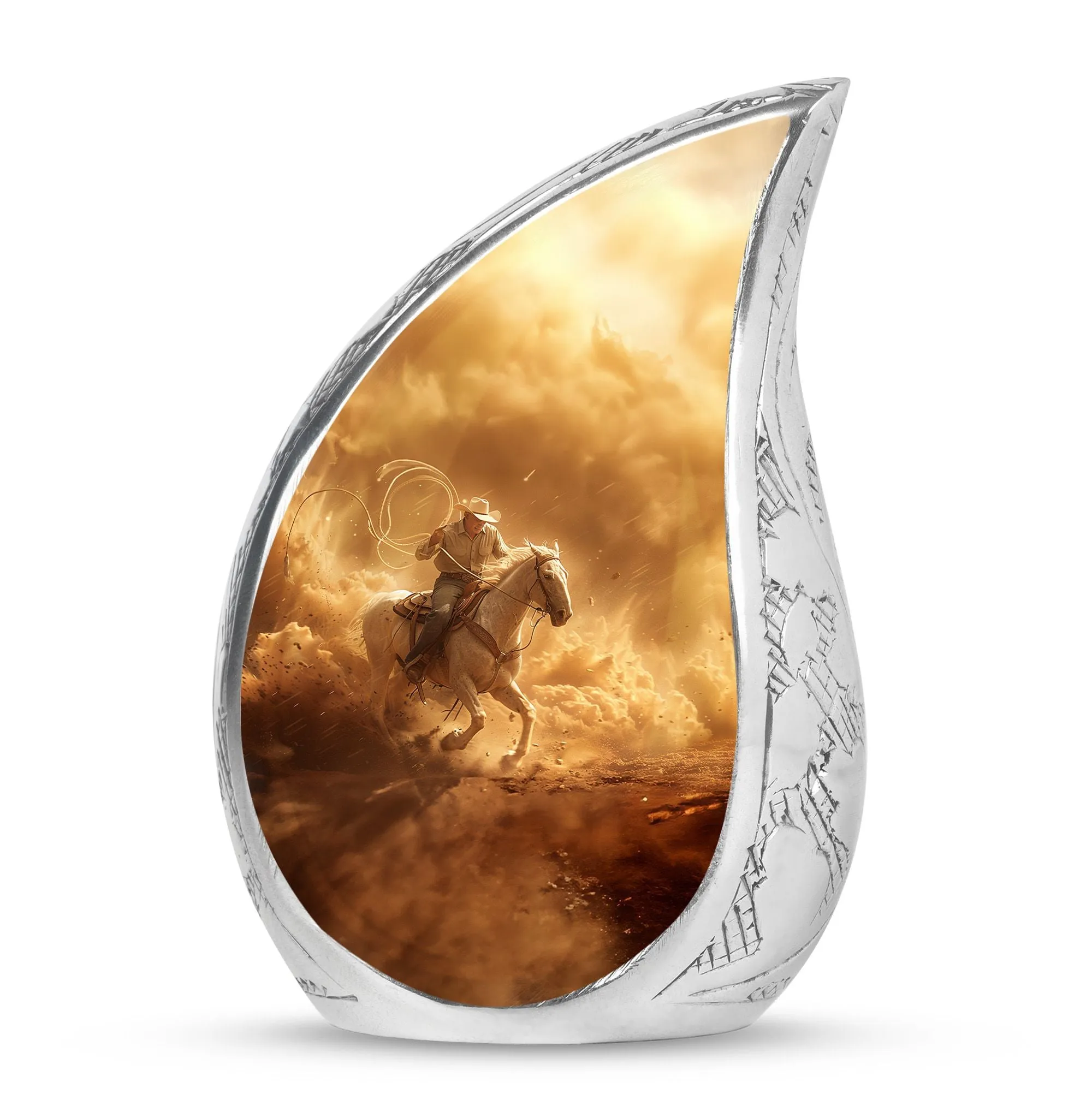 Cowboy Cremation Keepsakes For Ashes Memorial & Funeral Urn