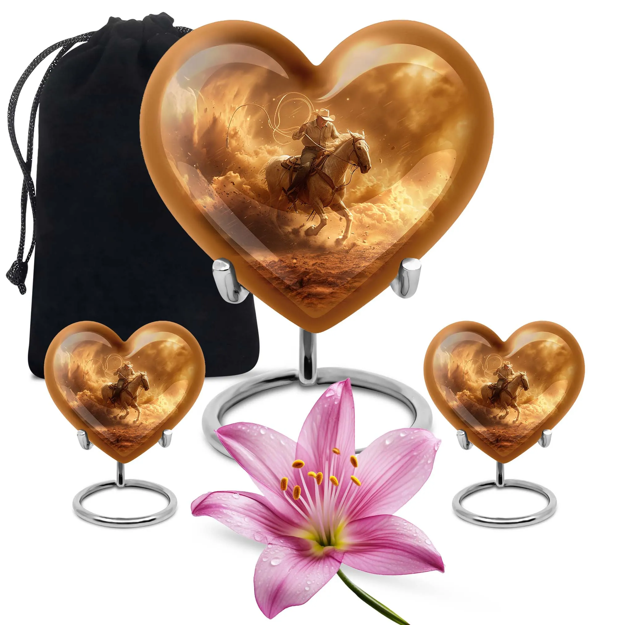 Cowboy Cremation Keepsakes For Ashes Memorial & Funeral Urn