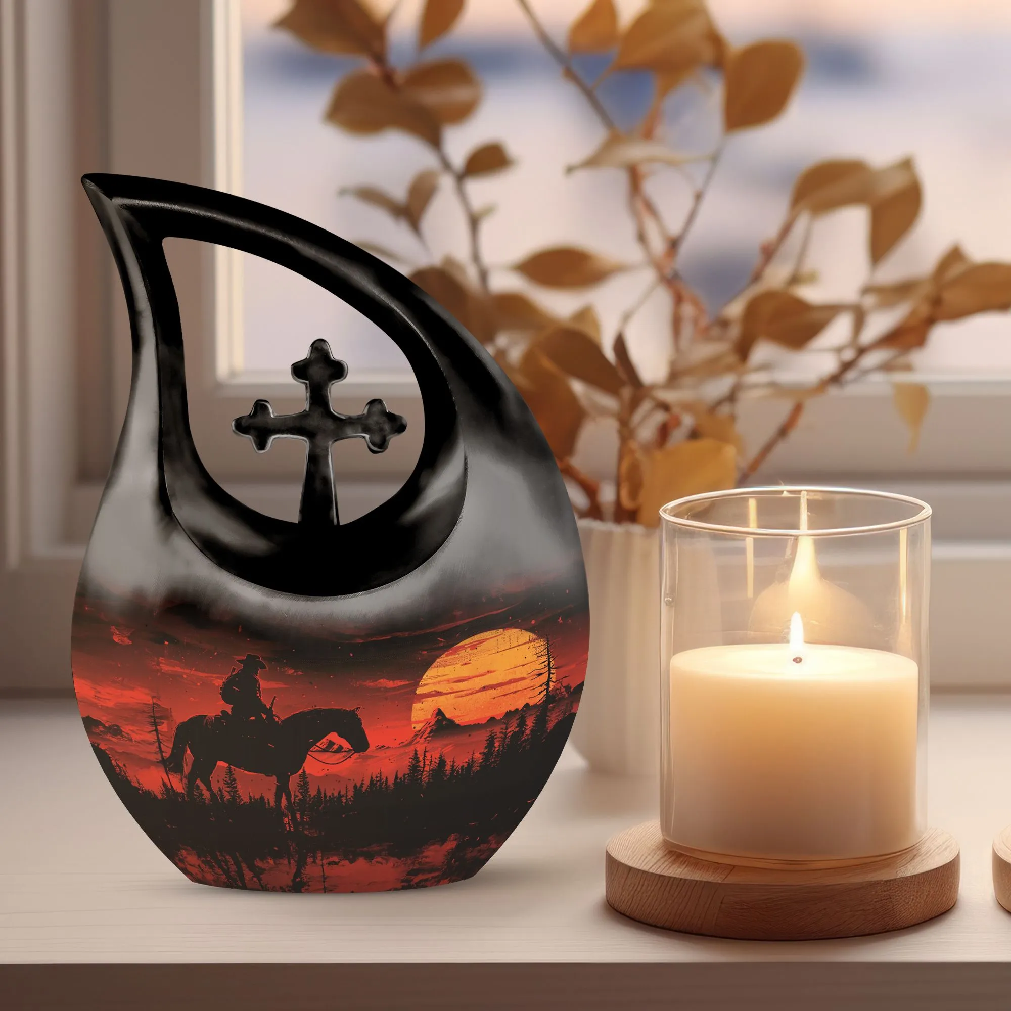Cowboy Rodeo Souvenir: Uniquely Crafted Memorial Urn