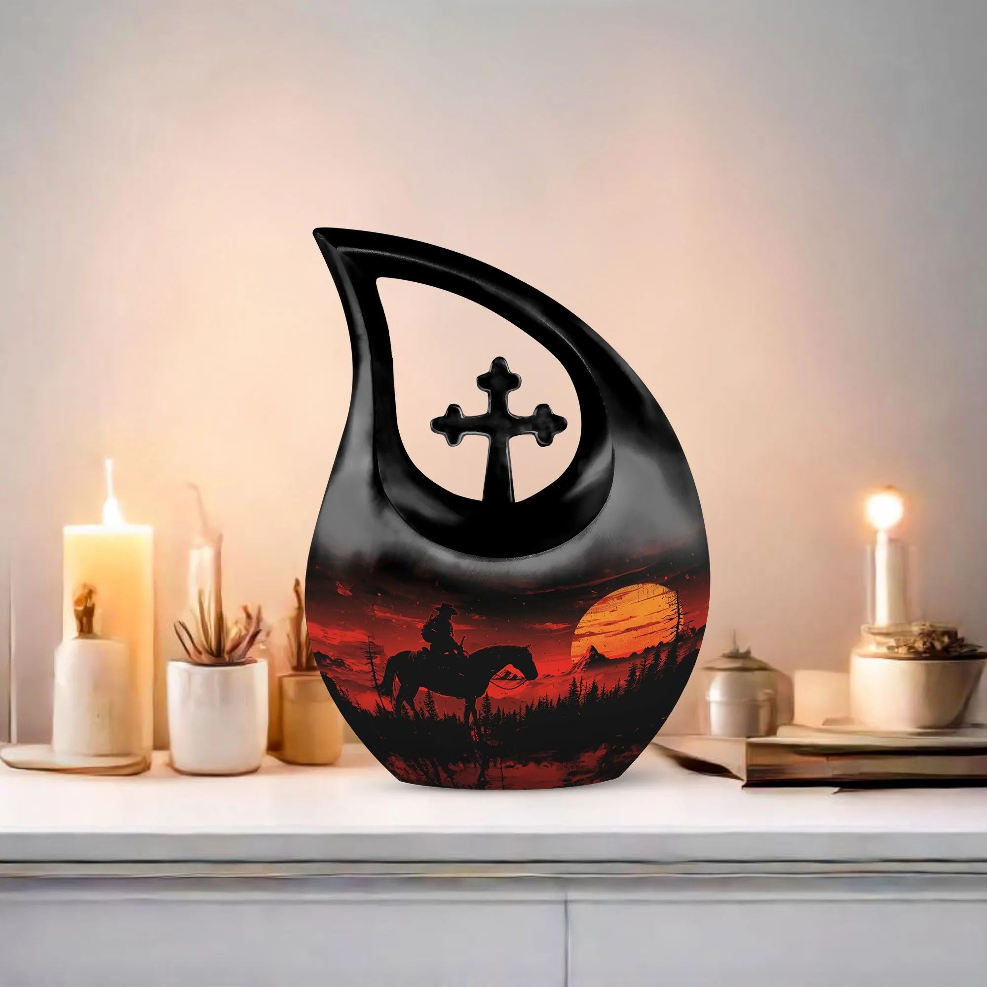 Cowboy Rodeo Souvenir: Uniquely Crafted Memorial Urn