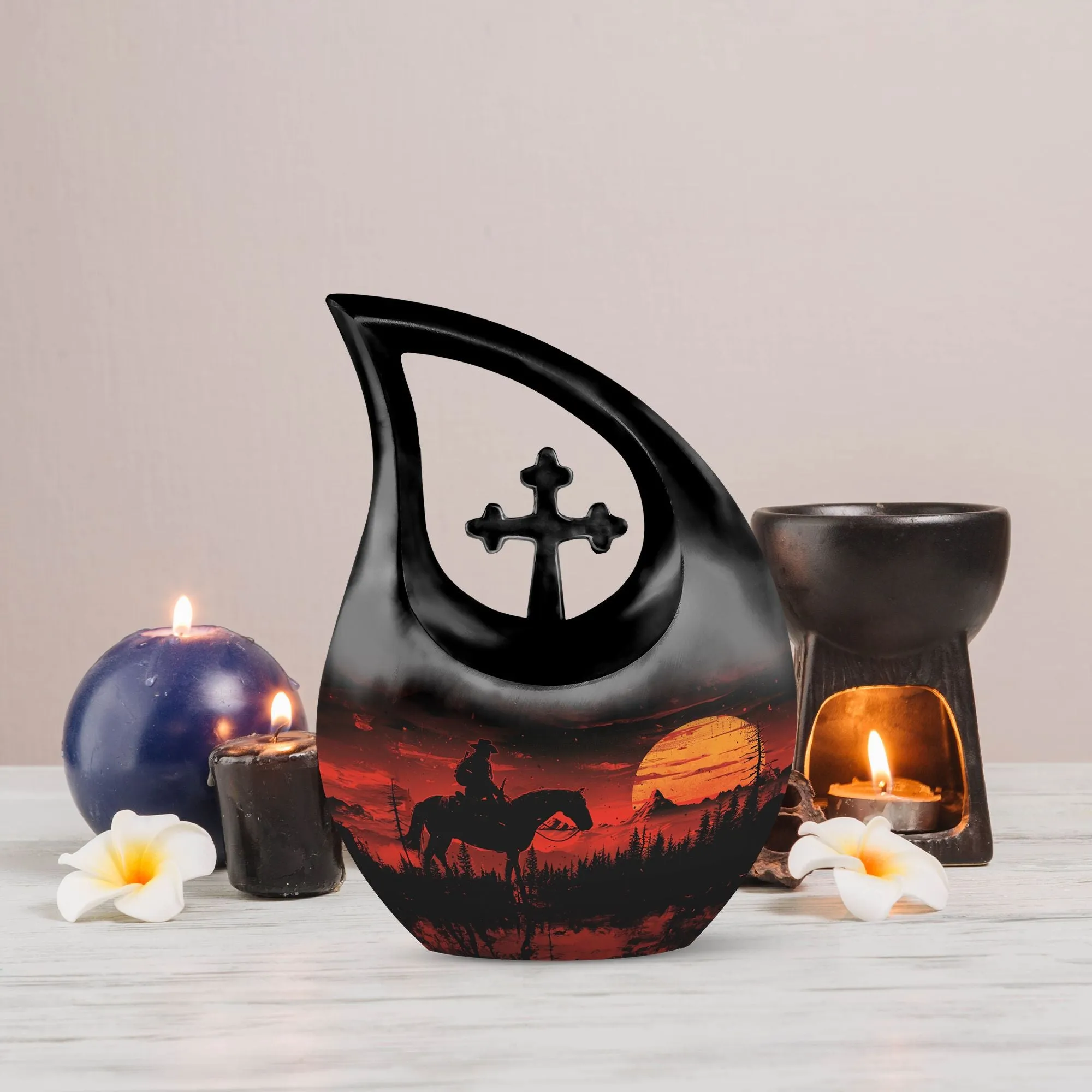 Cowboy Rodeo Souvenir: Uniquely Crafted Memorial Urn