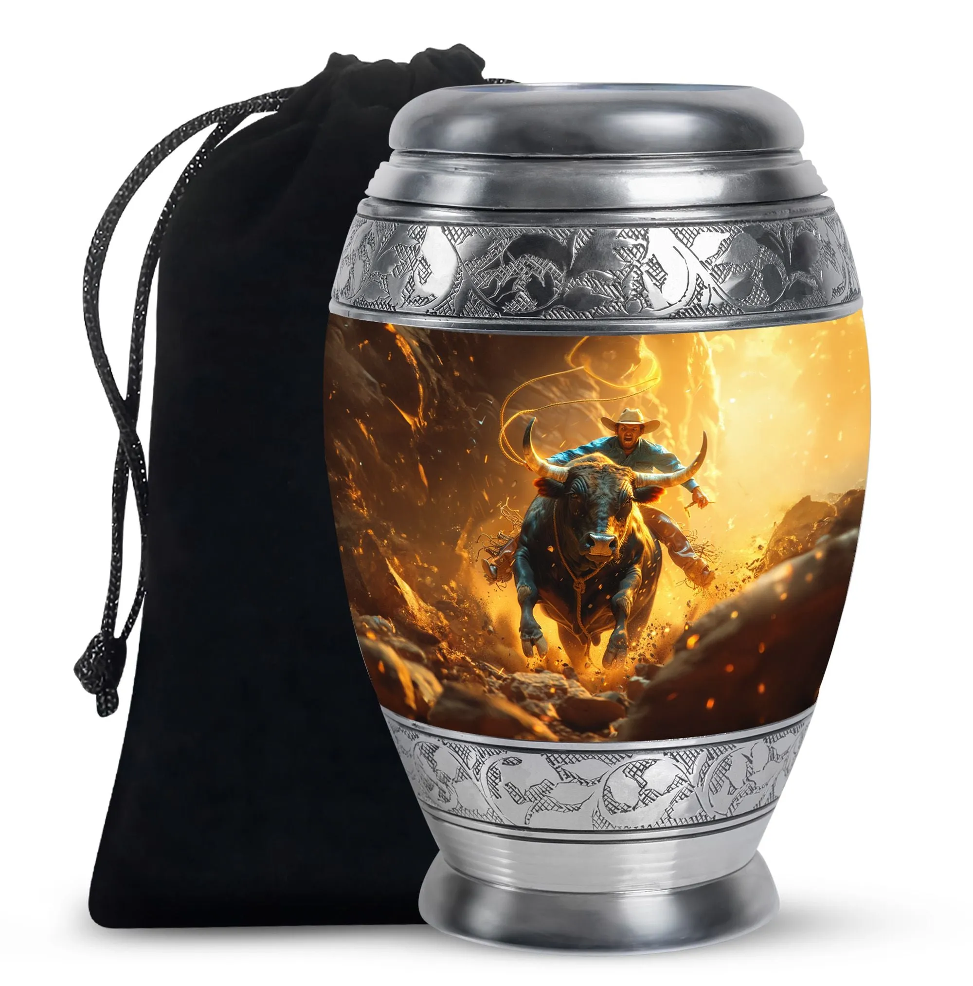 Cowboy Urn for Adult Male Memorial Urns And Keepsakes For Ashes