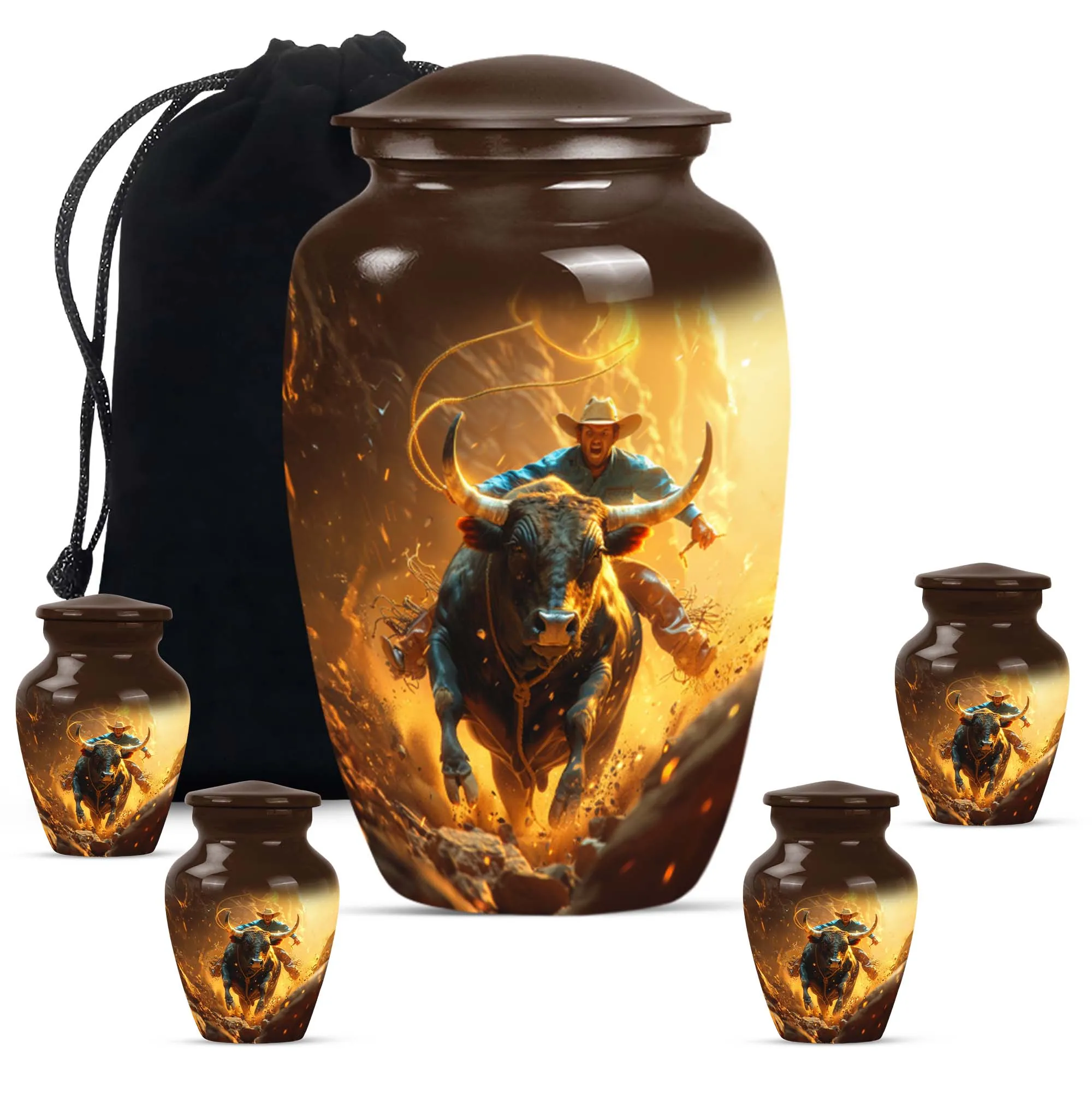 Cowboy Urn for Adult Male Memorial Urns And Keepsakes For Ashes