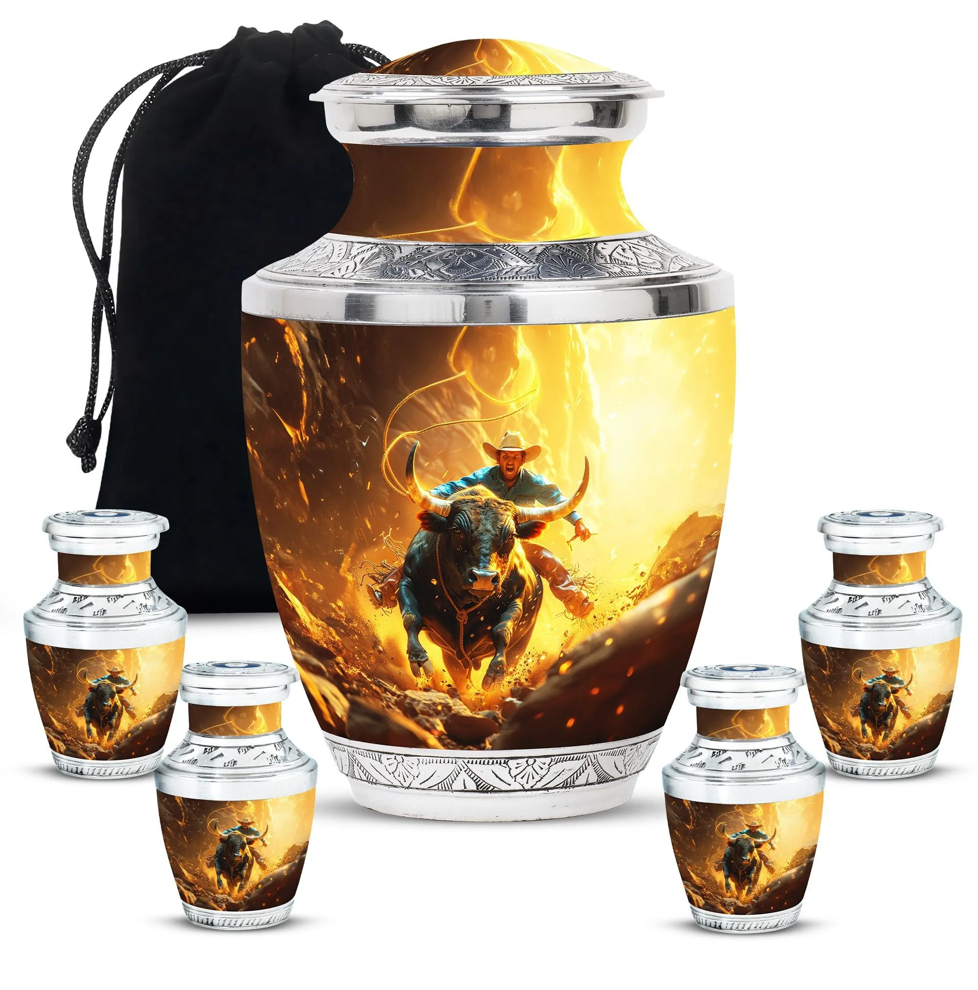 Cowboy Urn for Adult Male Memorial Urns And Keepsakes For Ashes