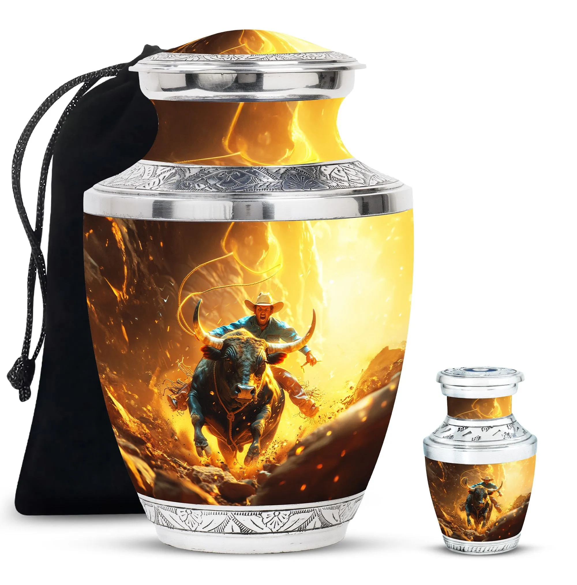Cowboy Urn for Adult Male Memorial Urns And Keepsakes For Ashes