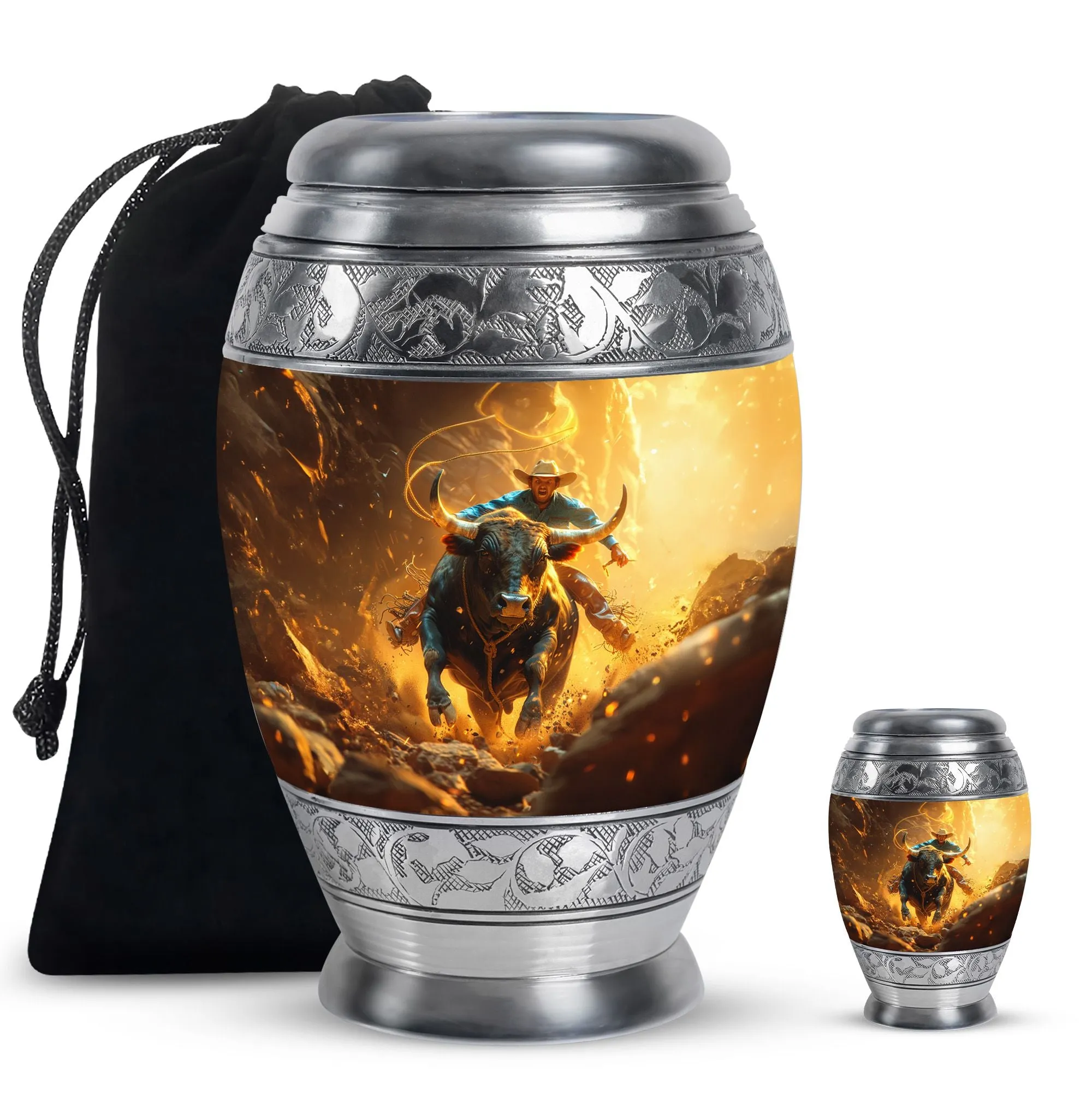 Cowboy Urn for Adult Male Memorial Urns And Keepsakes For Ashes