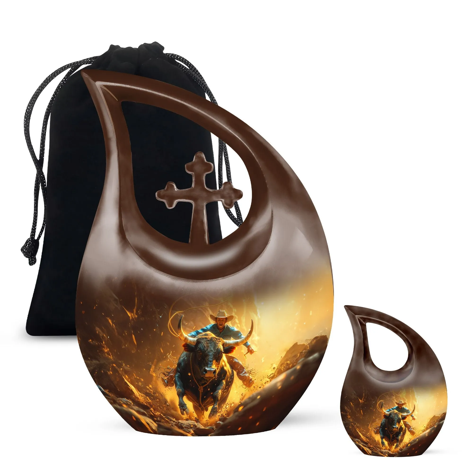 Cowboy Urn for Adult Male Memorial Urns And Keepsakes For Ashes