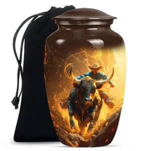Cowboy Urn for Adult Male Memorial Urns And Keepsakes For Ashes