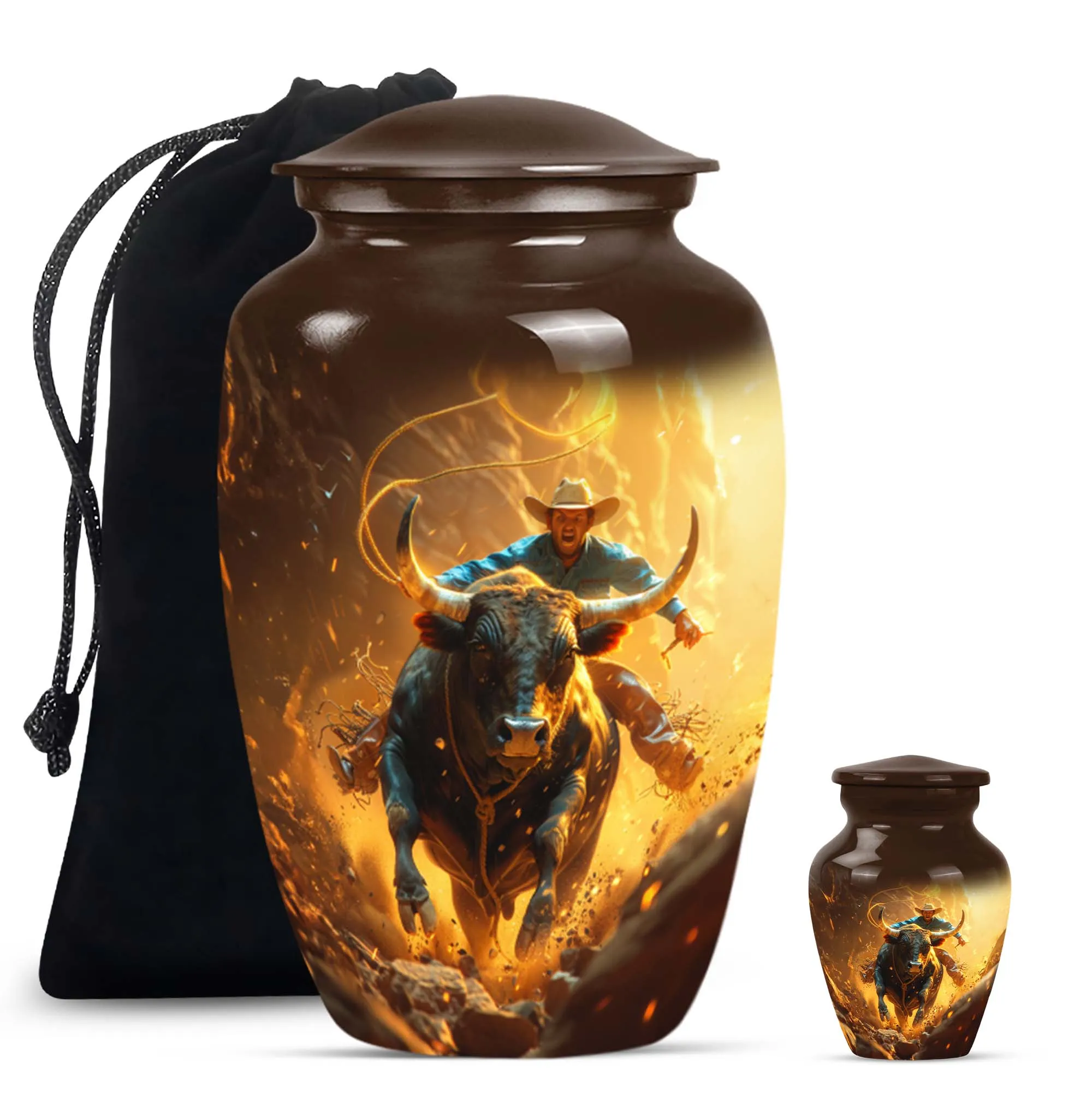 Cowboy Urn for Adult Male Memorial Urns And Keepsakes For Ashes