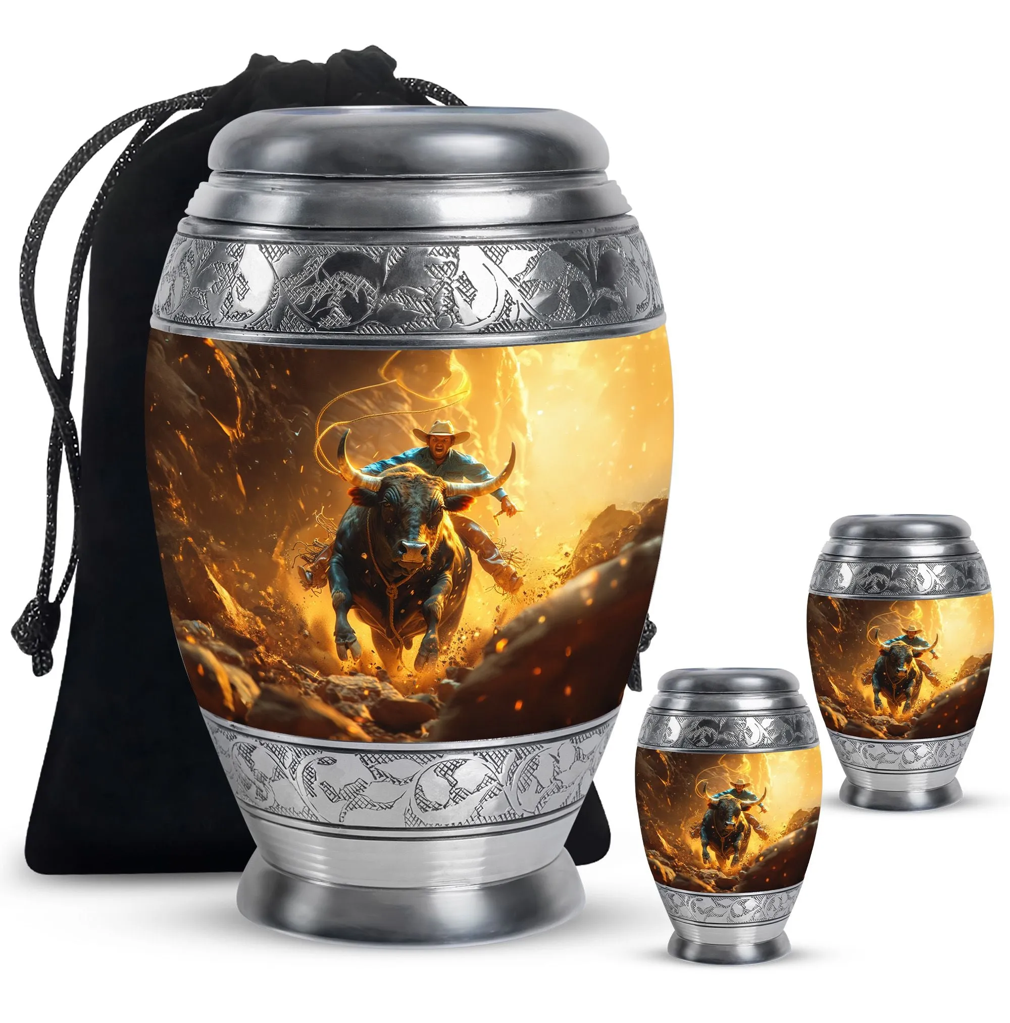 Cowboy Urn for Adult Male Memorial Urns And Keepsakes For Ashes