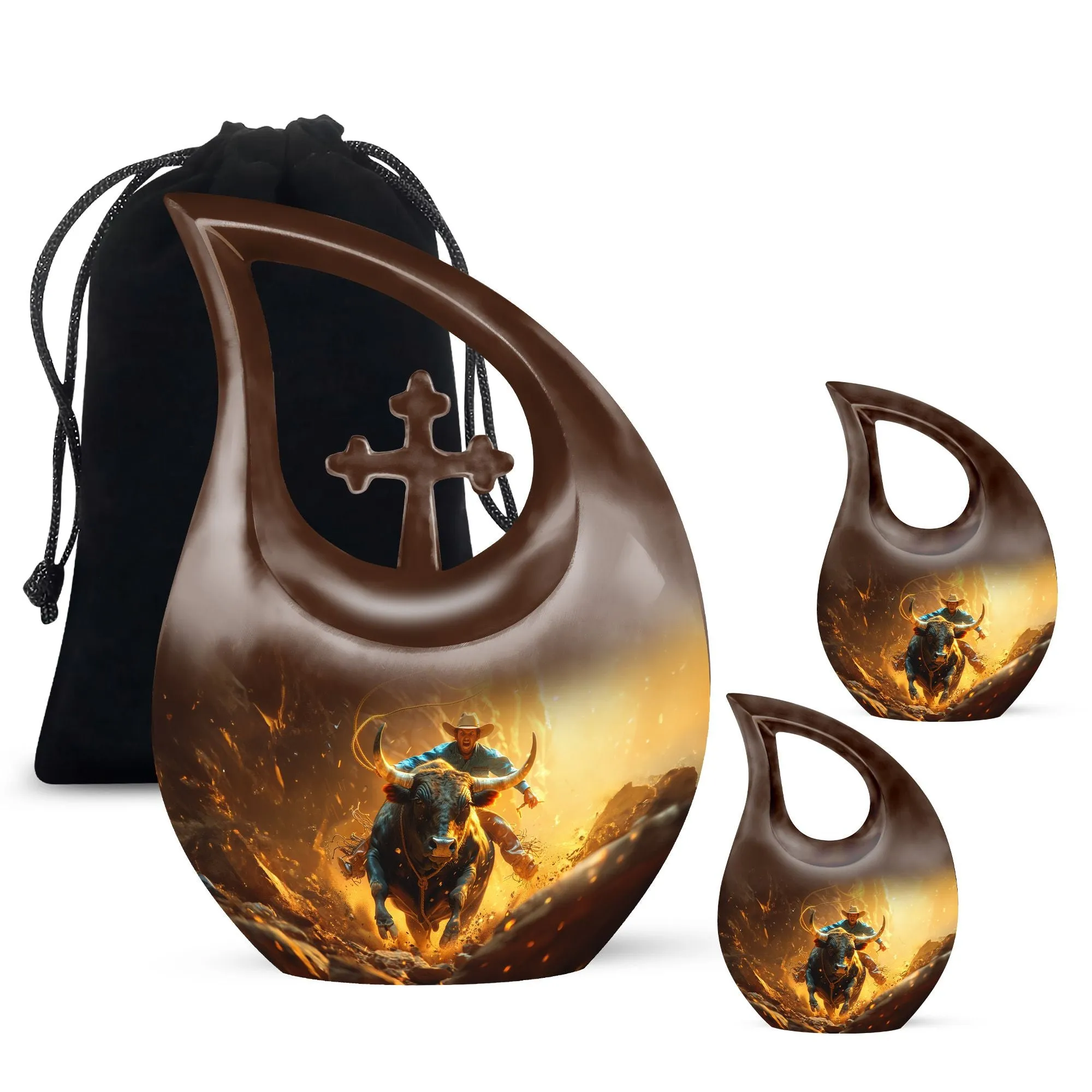 Cowboy Urn for Adult Male Memorial Urns And Keepsakes For Ashes
