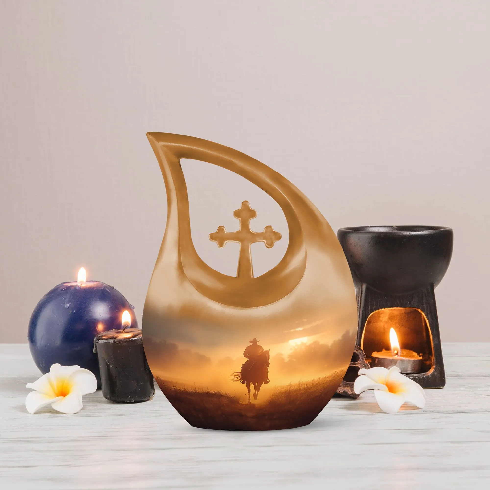 Cowboy Urn: Unusual Cremation Urn For Adult Human Ashes