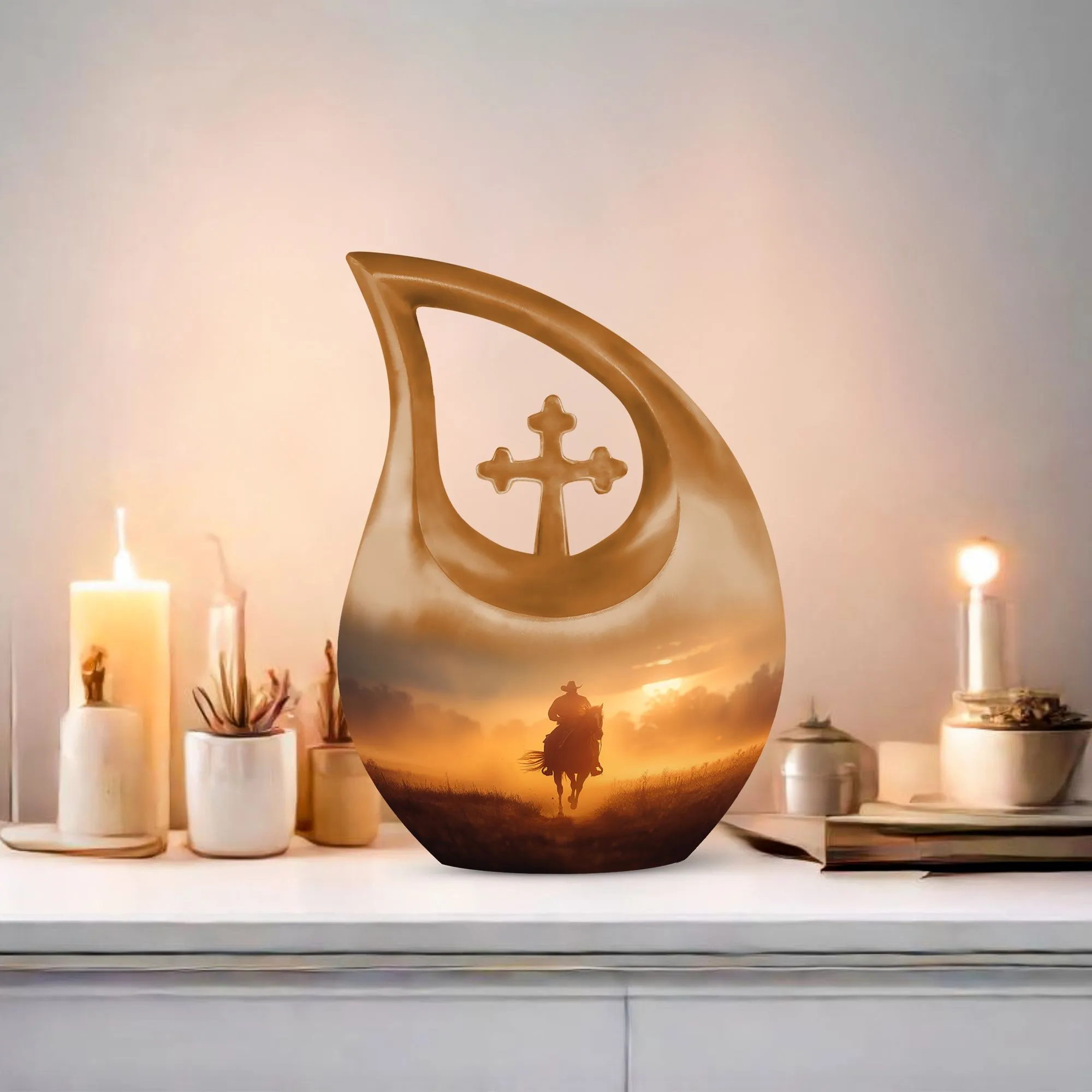 Cowboy Urn: Unusual Cremation Urn For Adult Human Ashes