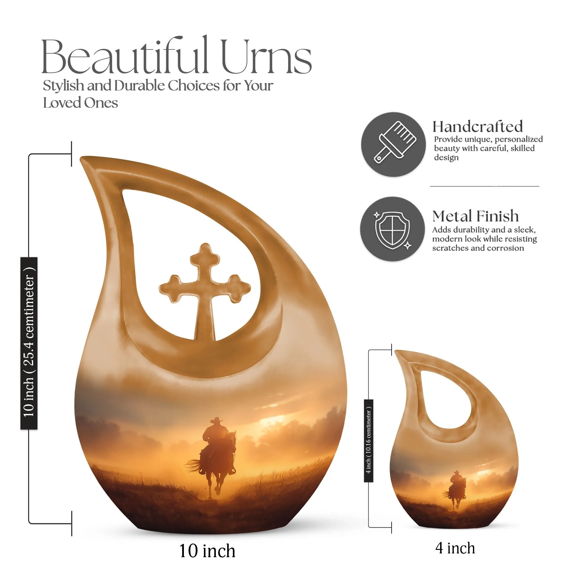 Cowboy Urn: Unusual Cremation Urn For Adult Human Ashes
