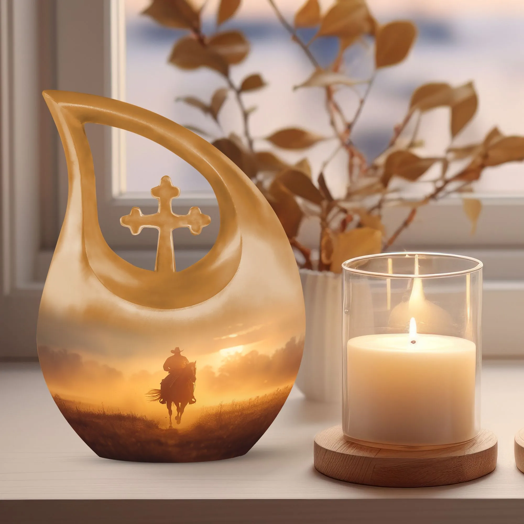 Cowboy Urn: Unusual Cremation Urn For Adult Human Ashes