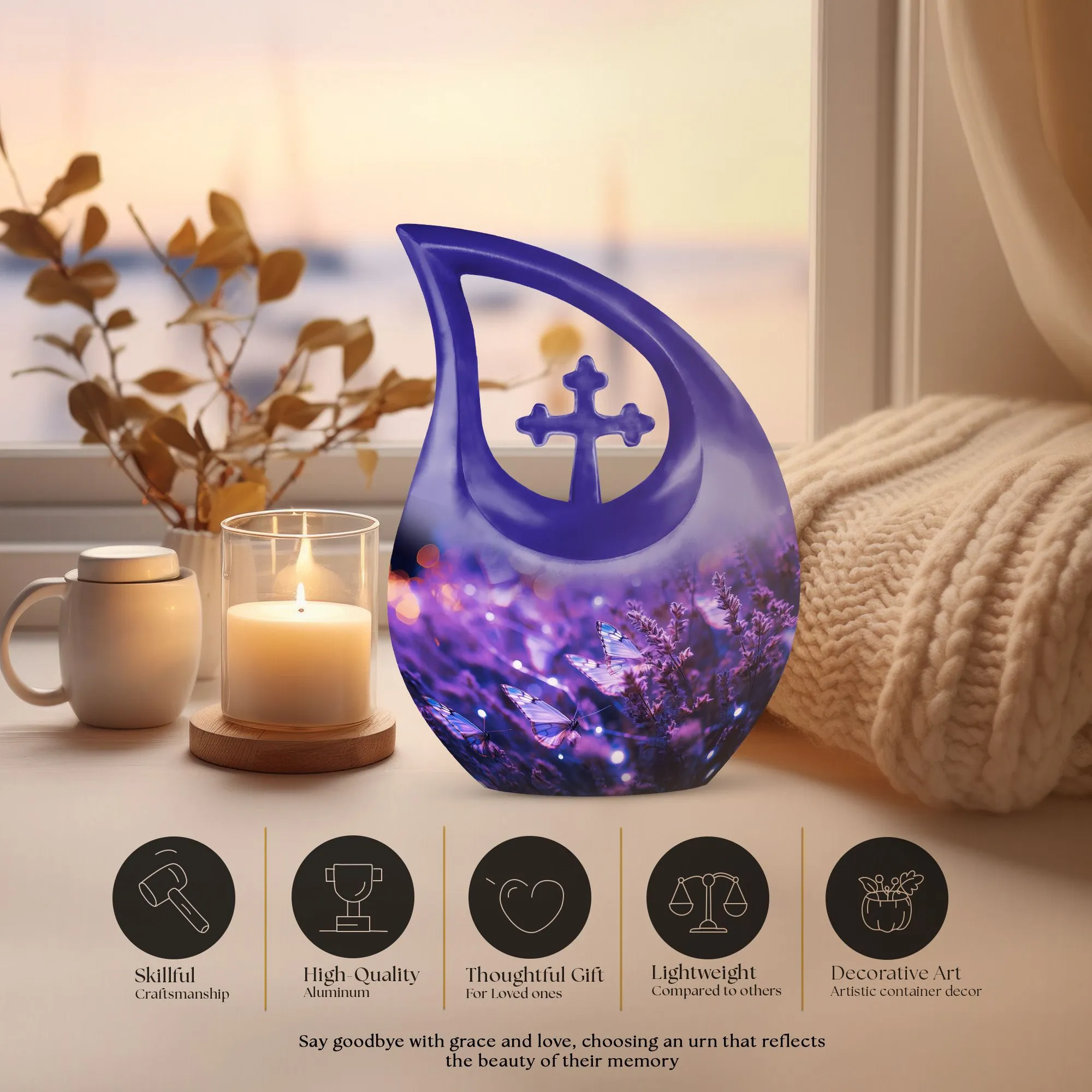 Crafted Butterfly Memorial Urn - Perfect Tribute for Loved Ones
