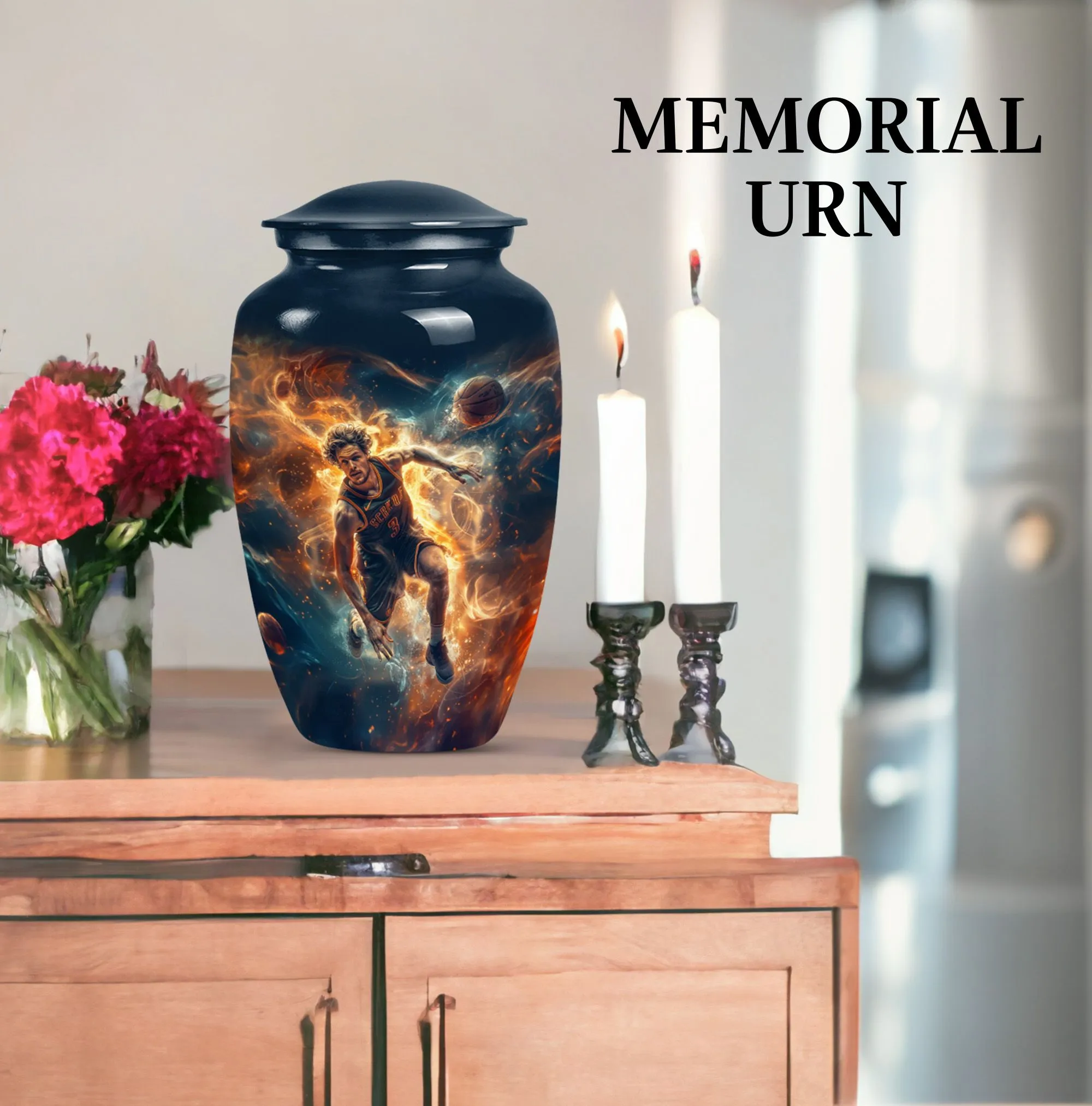 Cremation Tribute: Custom Basketball Burial Urn For Memorial