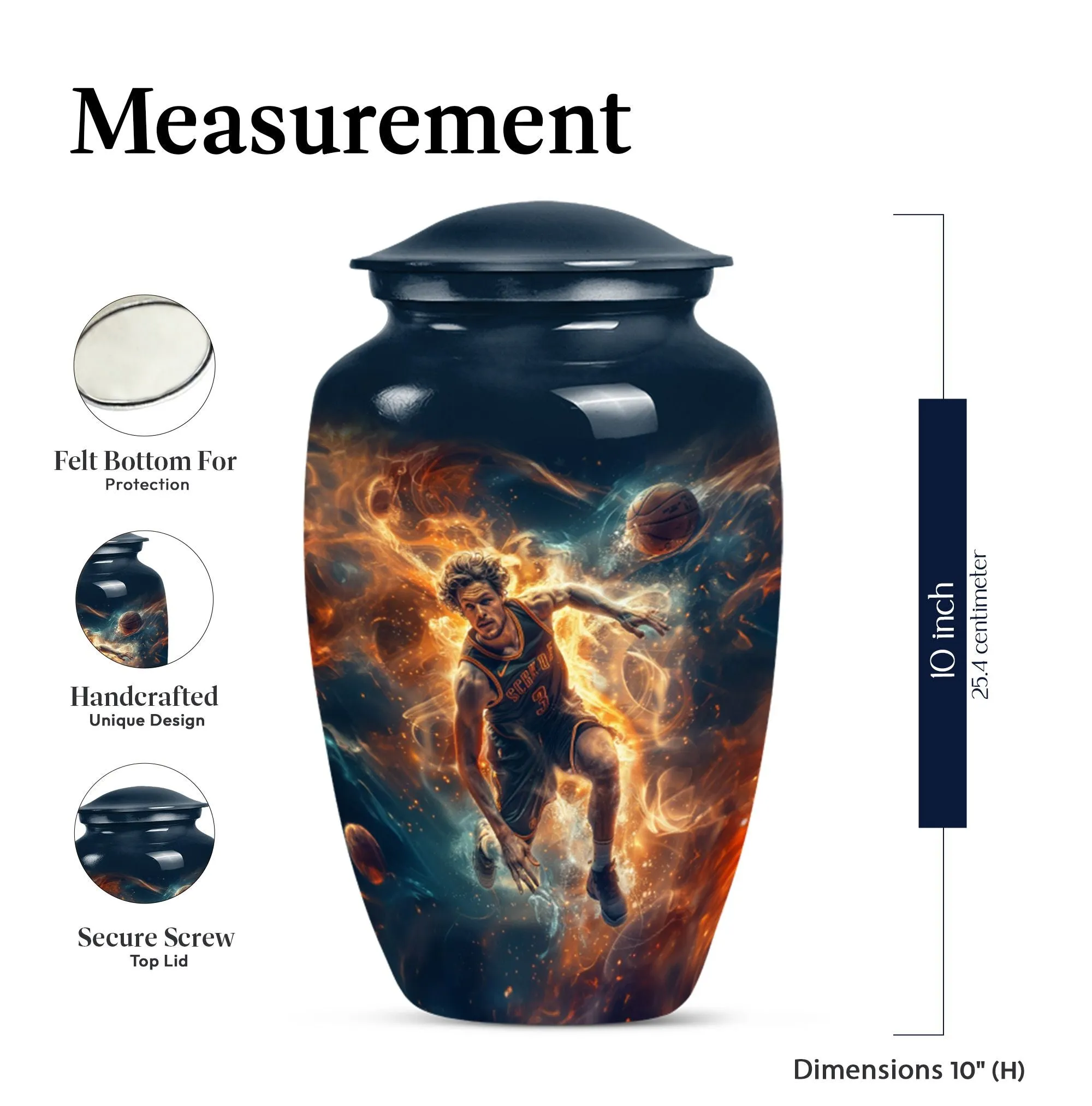 Cremation Tribute: Custom Basketball Burial Urn For Memorial
