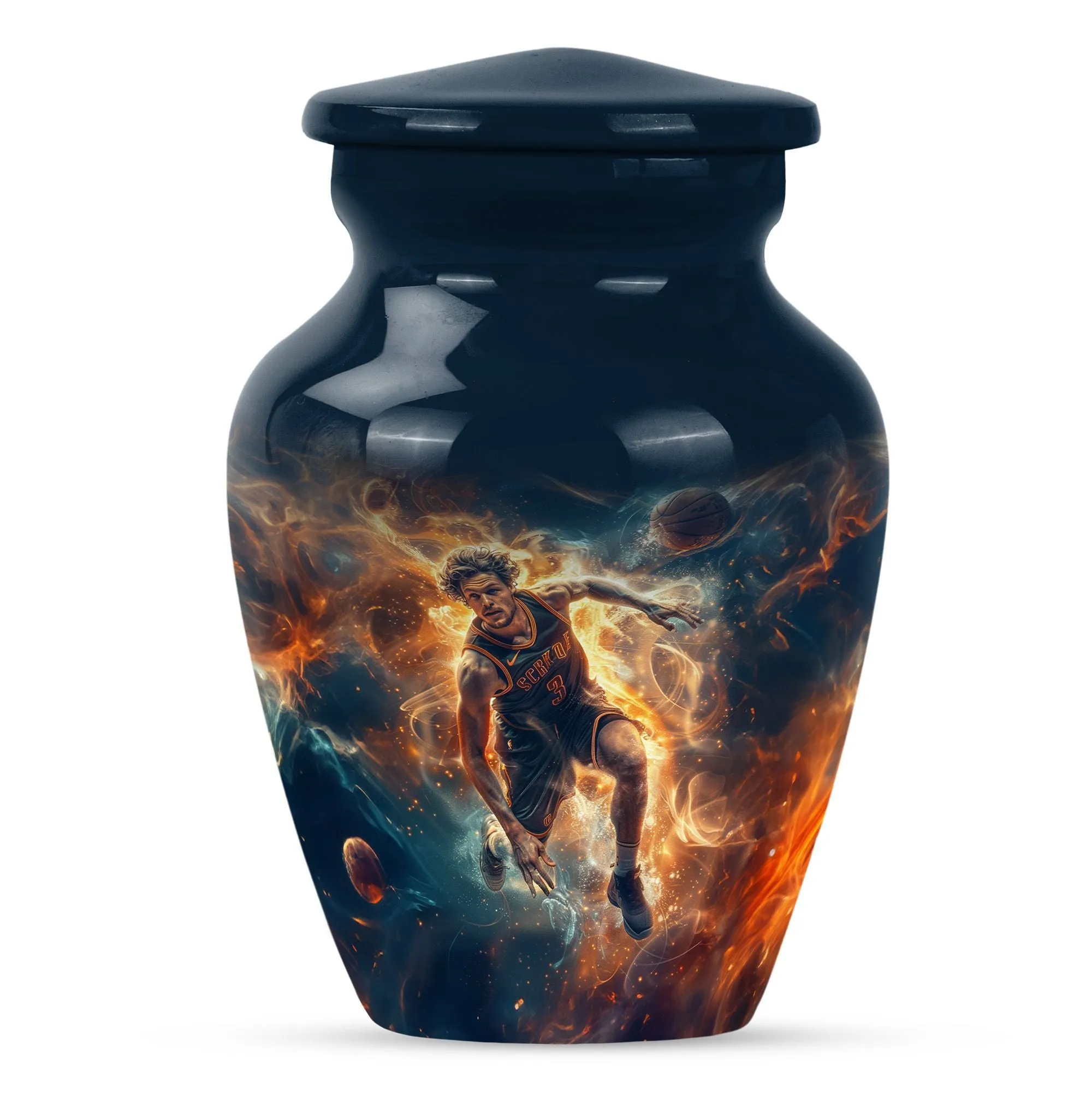 Cremation Tribute: Custom Basketball Burial Urn For Memorial