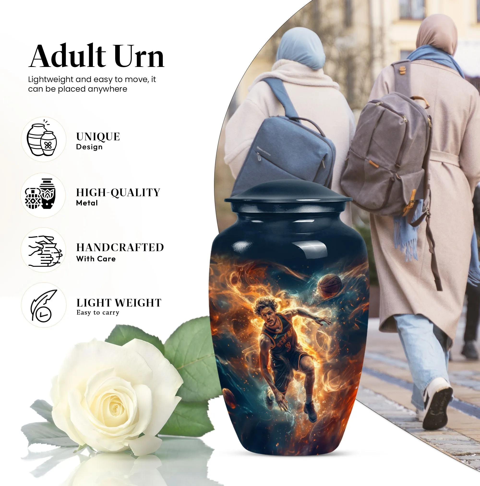 Cremation Tribute: Custom Basketball Burial Urn For Memorial