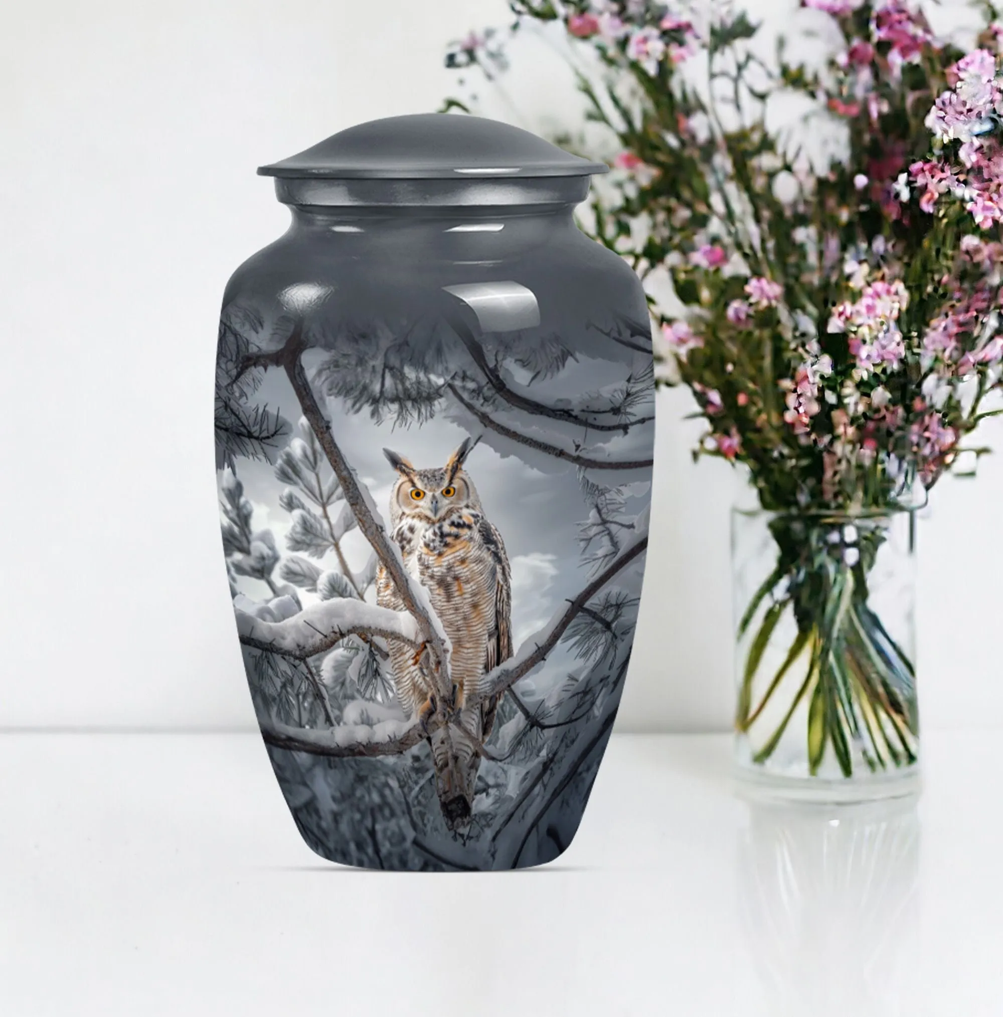 Cremation Tribute: Owl Urn and Funeral Ash Container