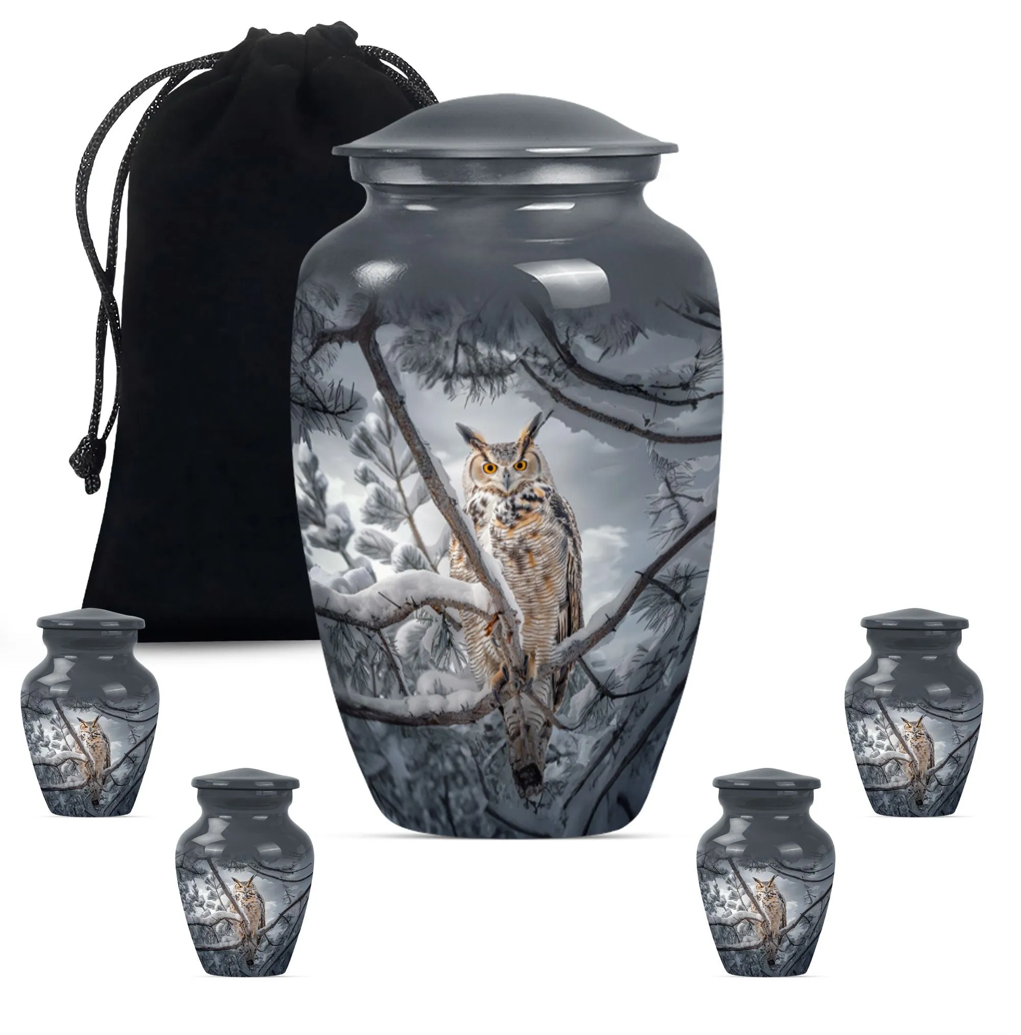 Cremation Tribute: Owl Urn and Funeral Ash Container