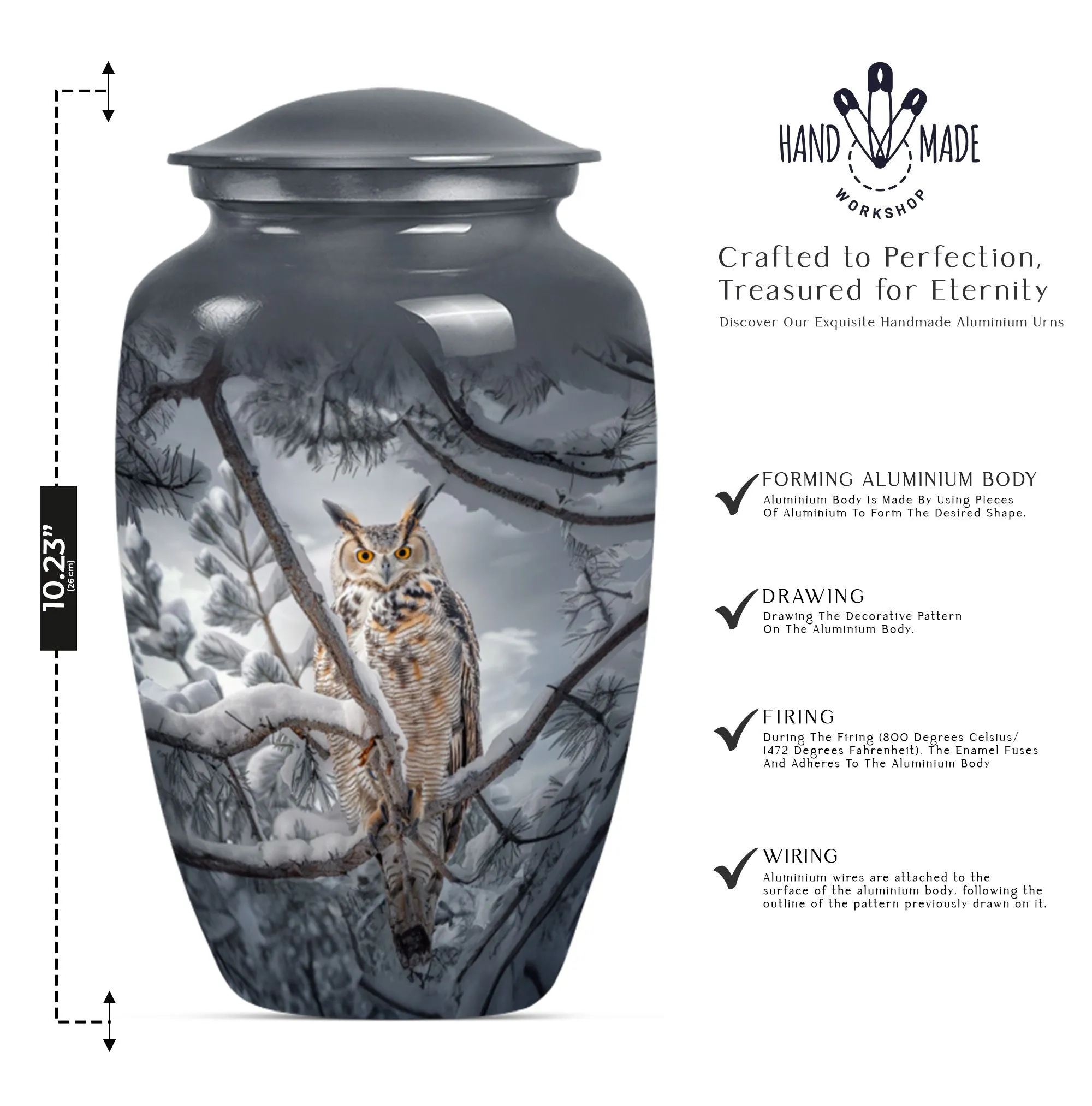 Cremation Tribute: Owl Urn and Funeral Ash Container