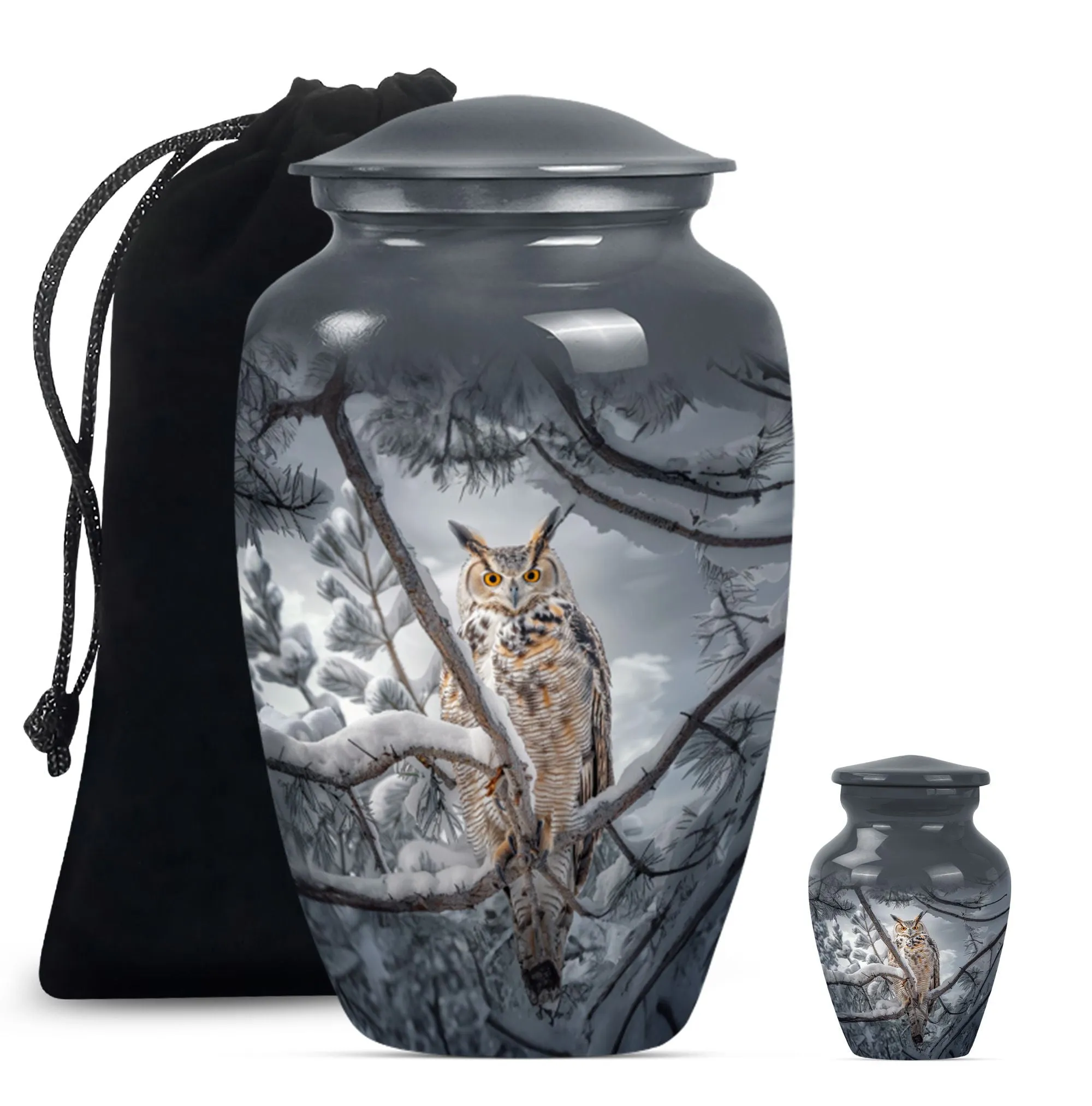 Cremation Tribute: Owl Urn and Funeral Ash Container