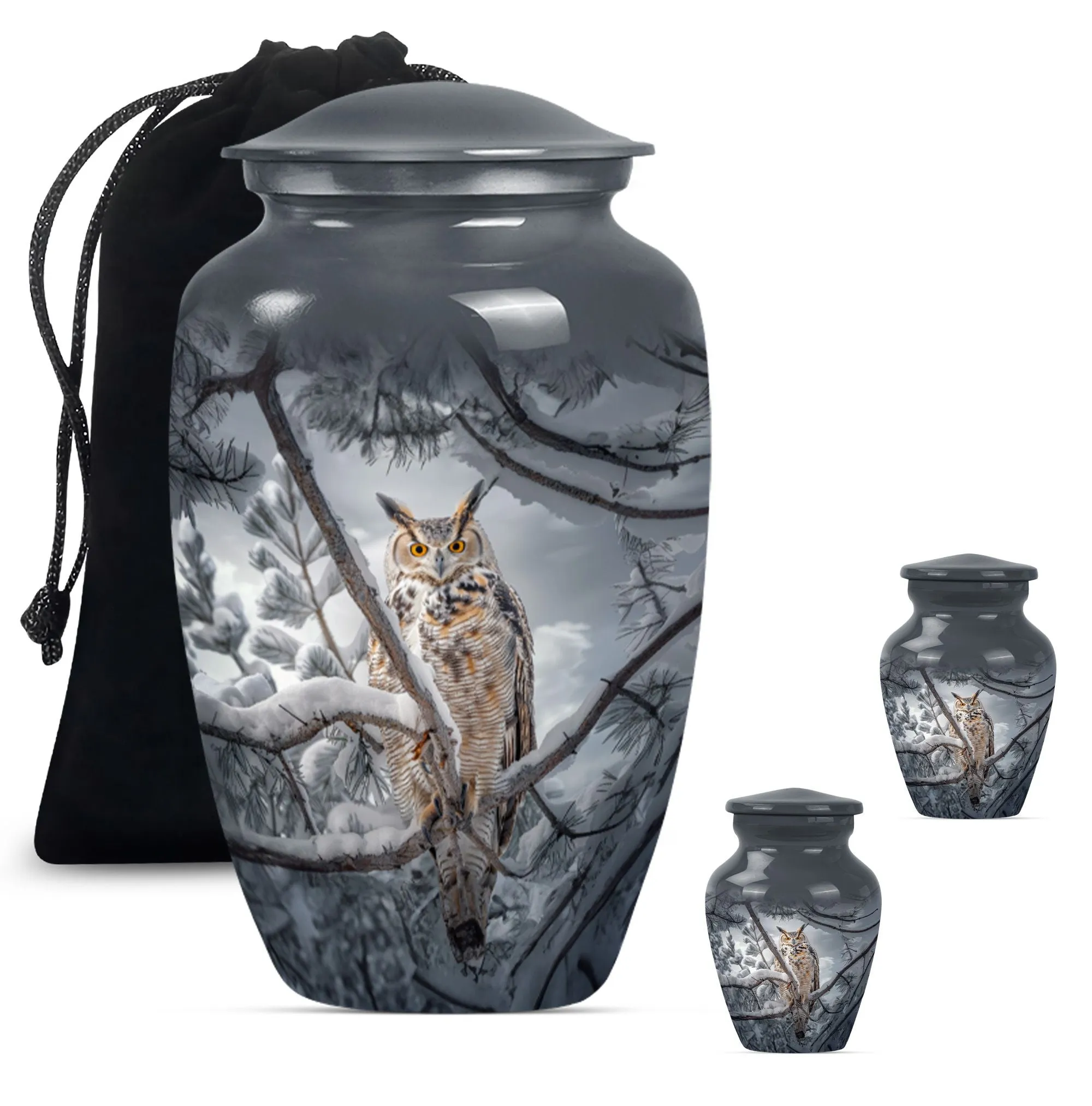 Cremation Tribute: Owl Urn and Funeral Ash Container