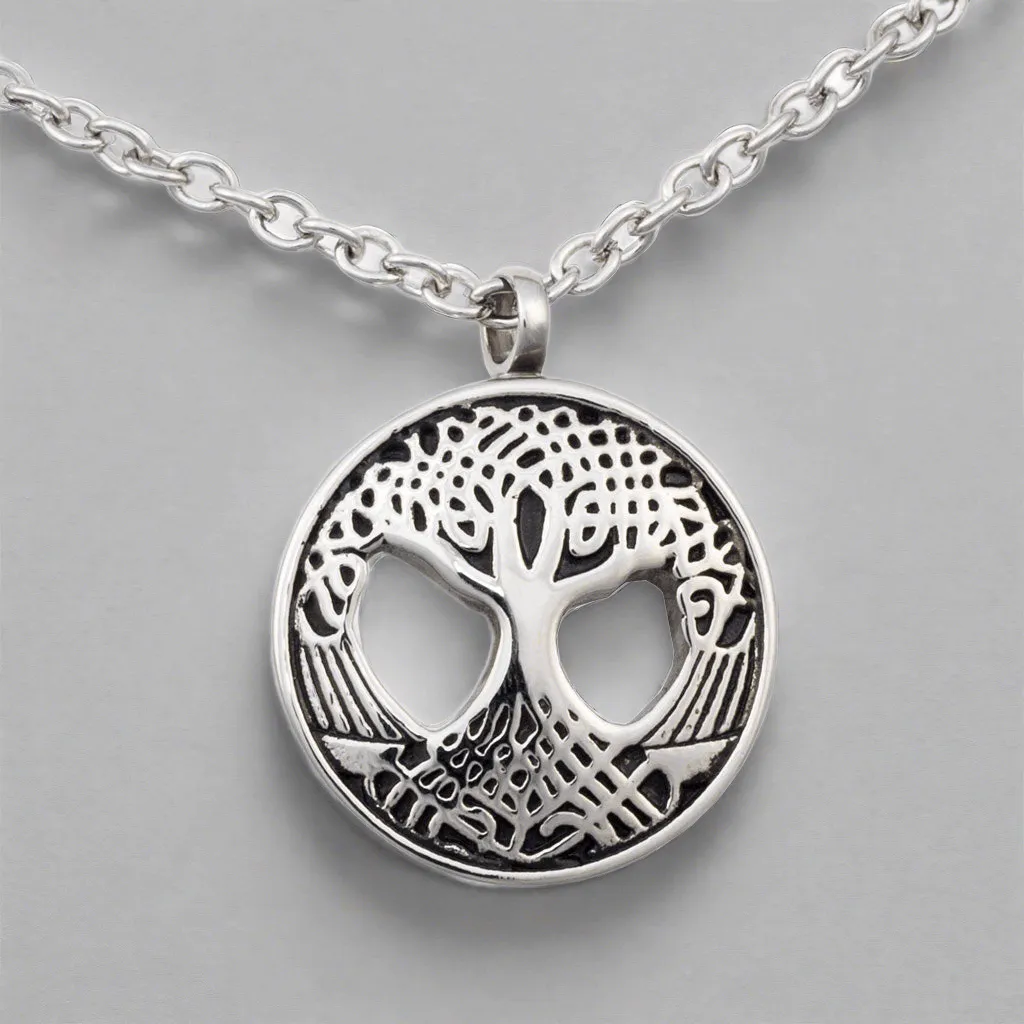 Cremation Urn Necklace With Sacred Tree Design