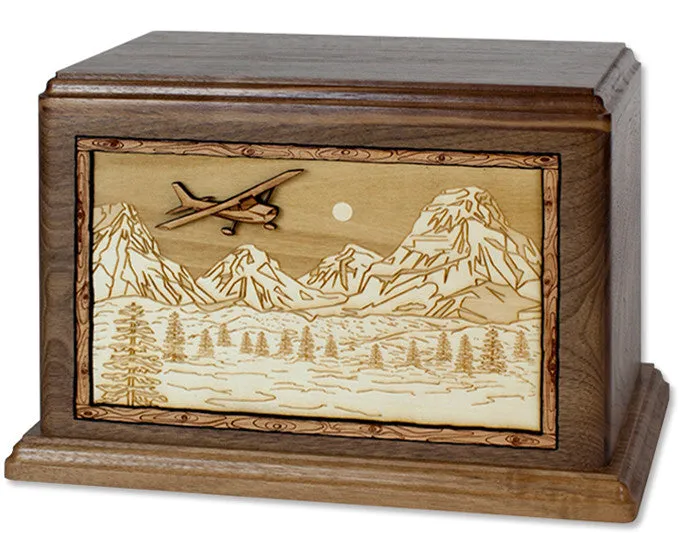 Cremation Urn with Famous Mountain Scenes