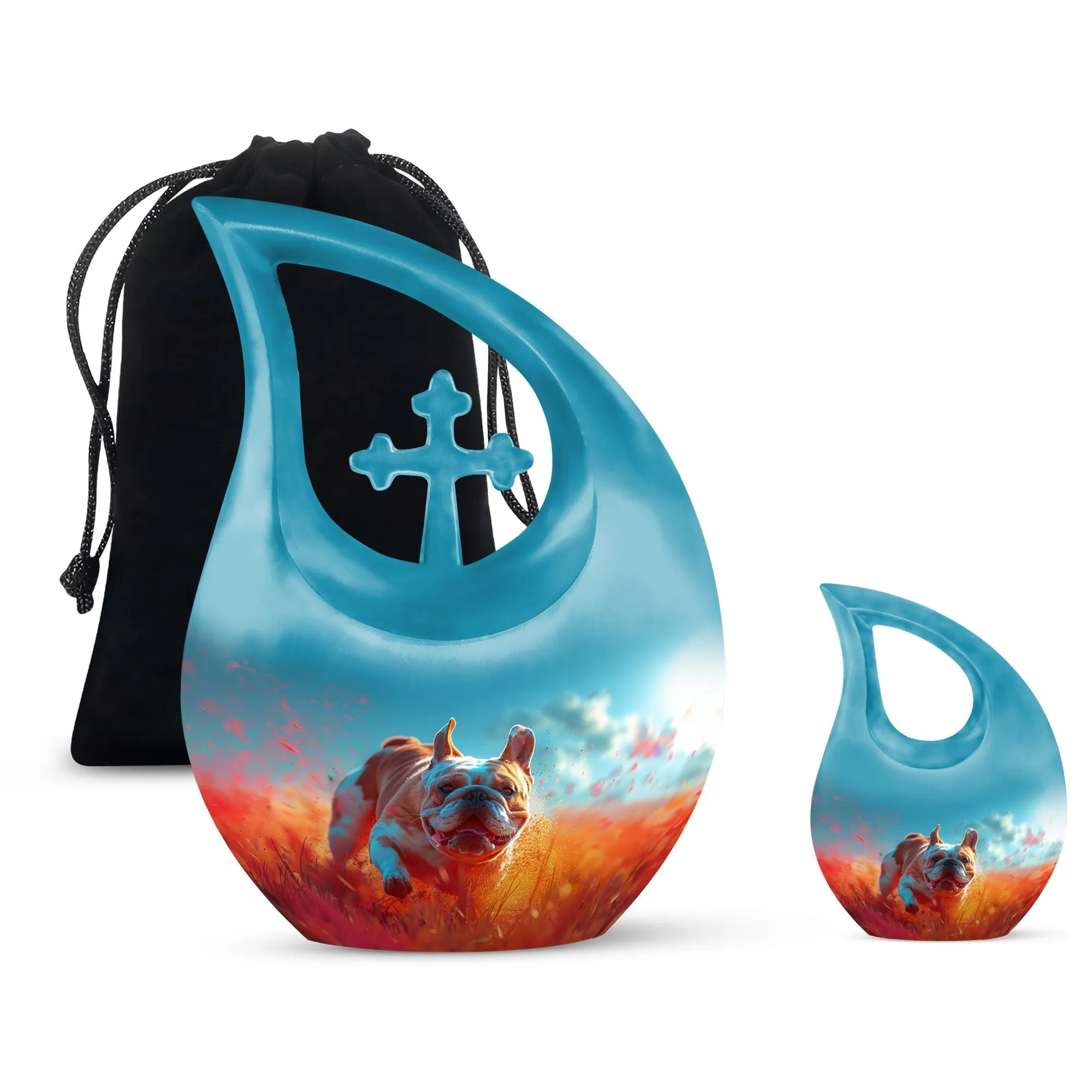 Crimson Frolic Supreme - Handmade Cremation Urn for Human Ashes