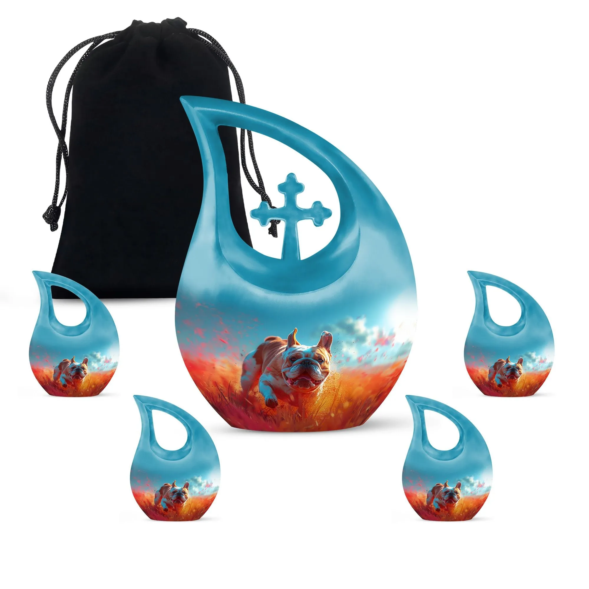 Crimson Frolic Supreme - Handmade Cremation Urn for Human Ashes