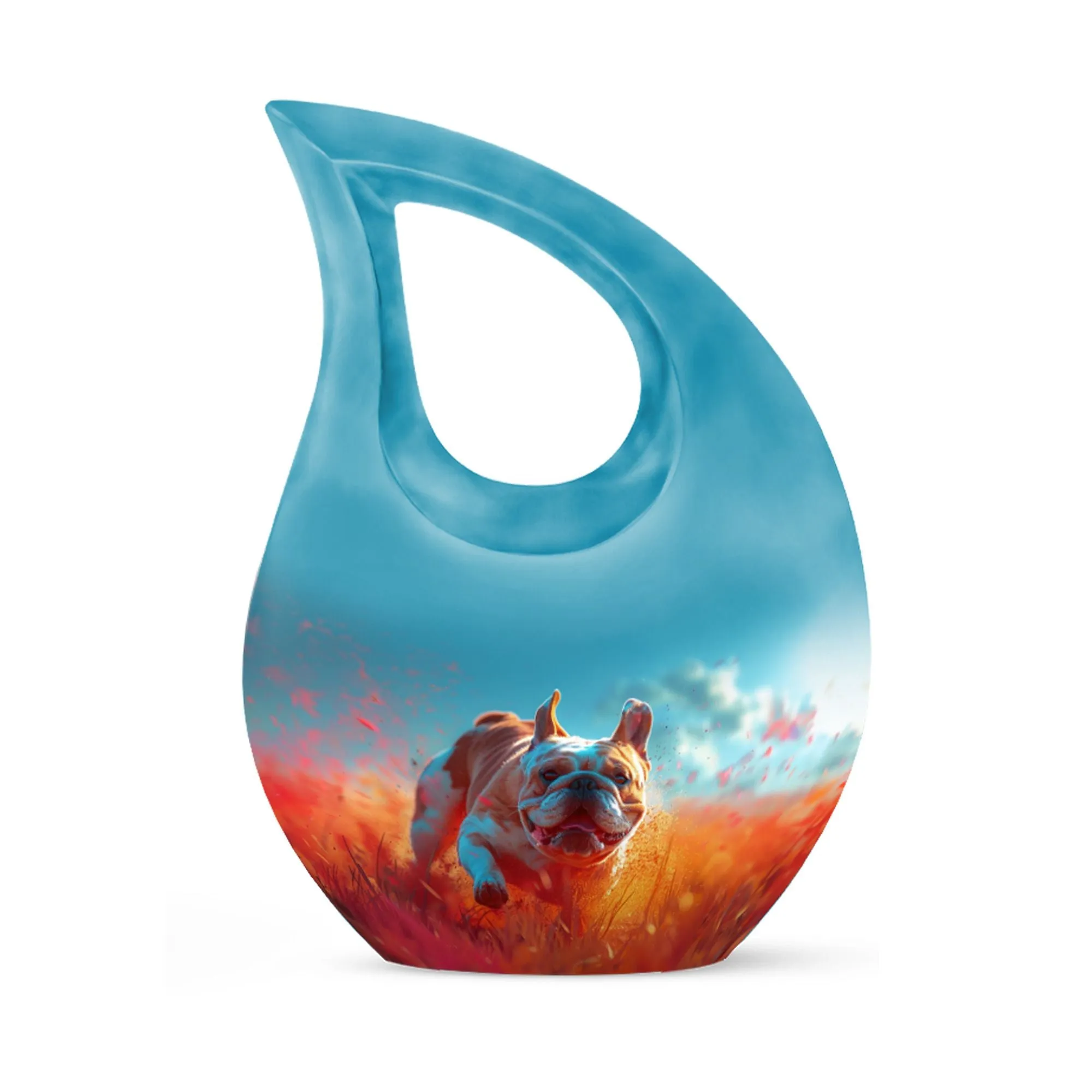 Crimson Frolic Supreme - Handmade Cremation Urn for Human Ashes