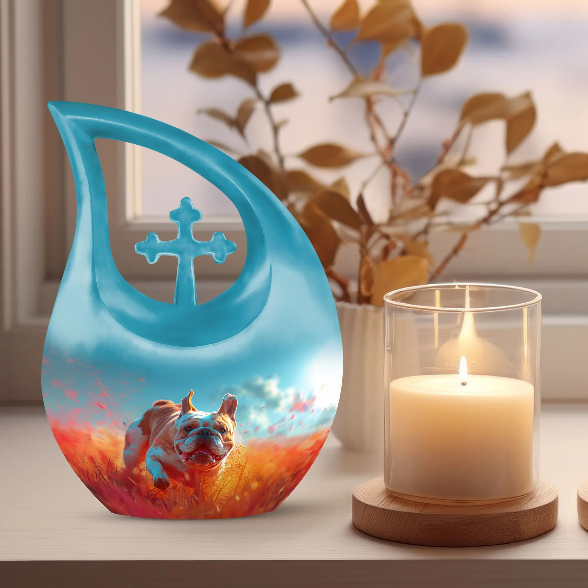 Crimson Frolic Supreme - Handmade Cremation Urn for Human Ashes